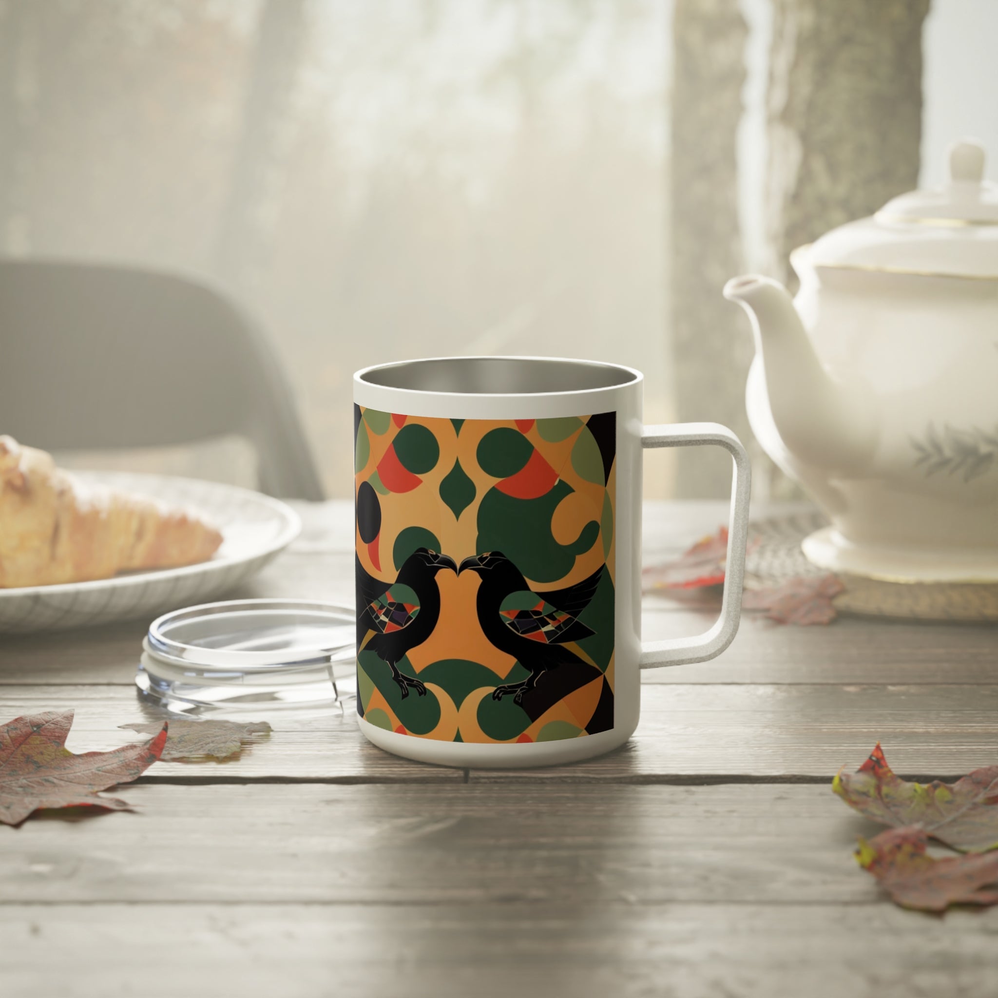 Kissing Ravens 10oz Insulated Travel Mug