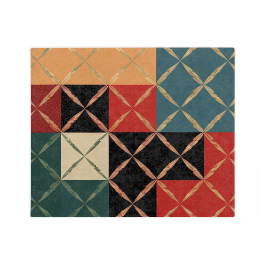 Velveteen — Retro Color Block Plush Throw
