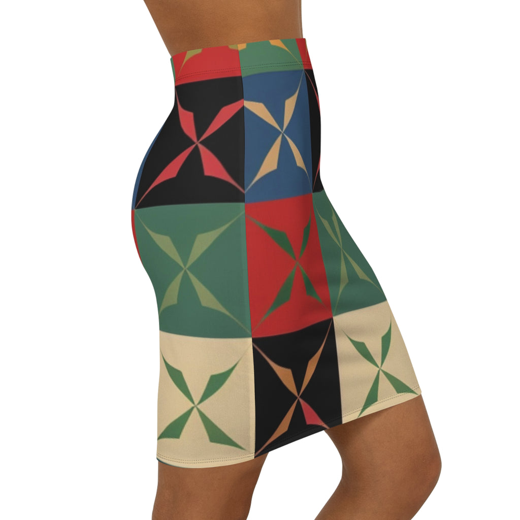 Tiles Pencil Skirt