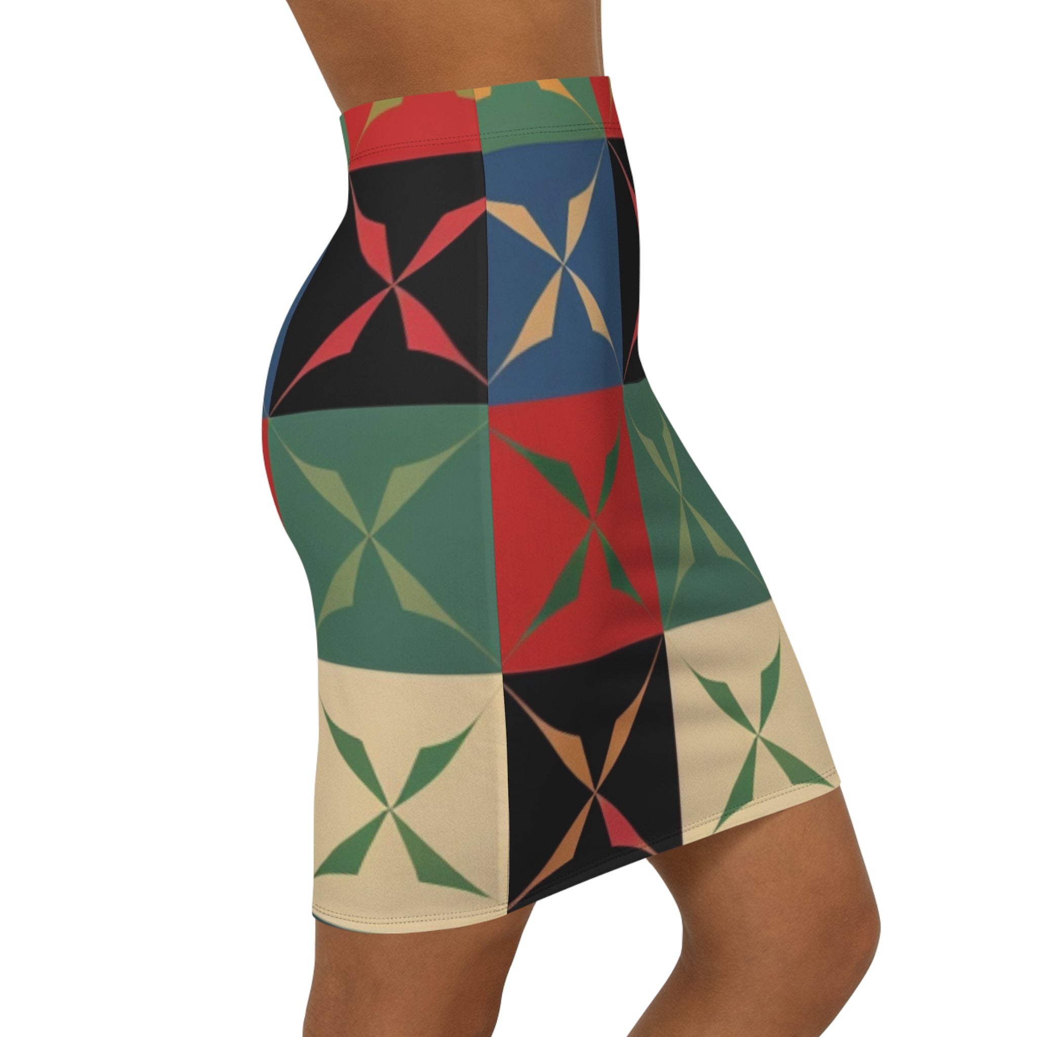 Tiles Pencil Skirt