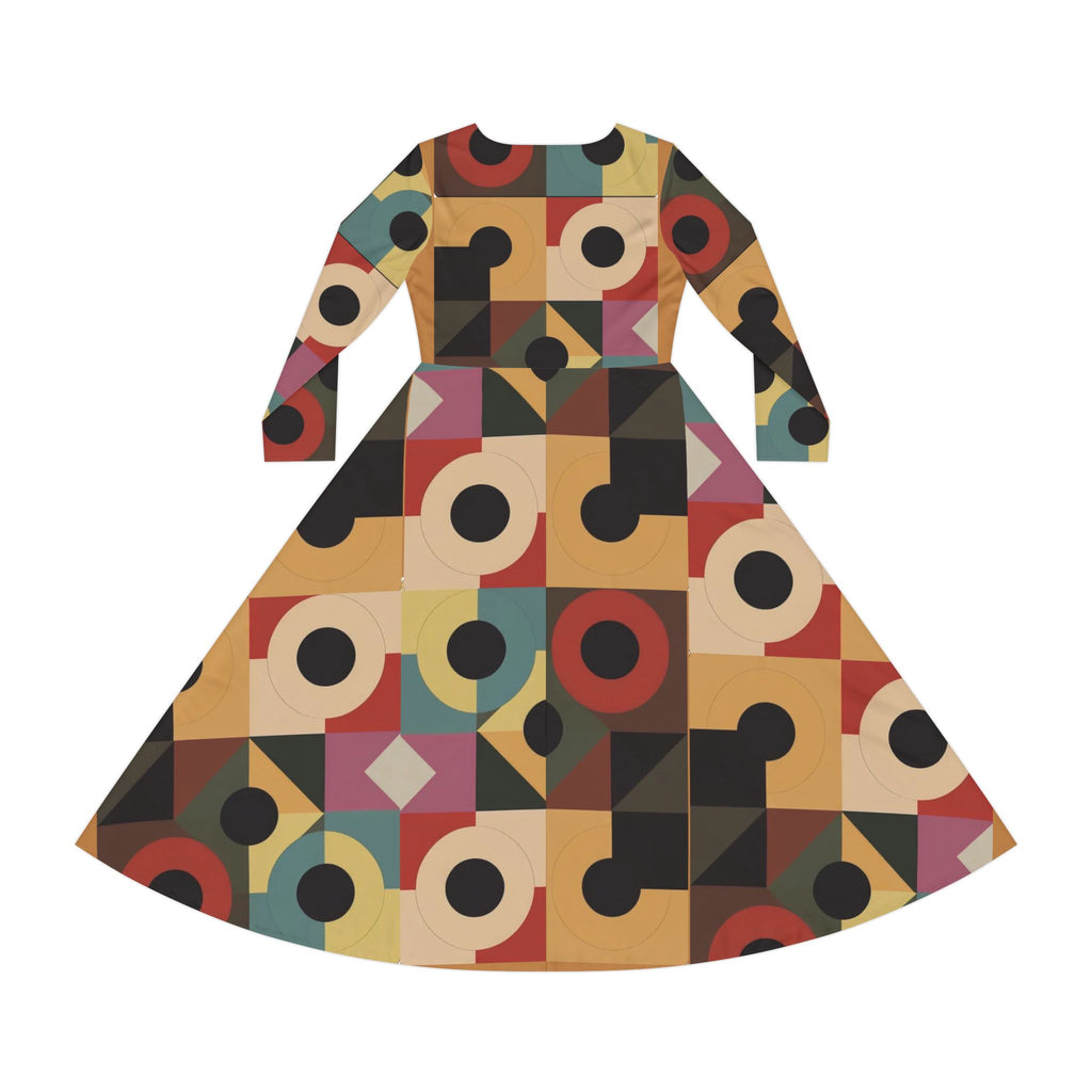 Retro Dress — Long Sleeve Dress