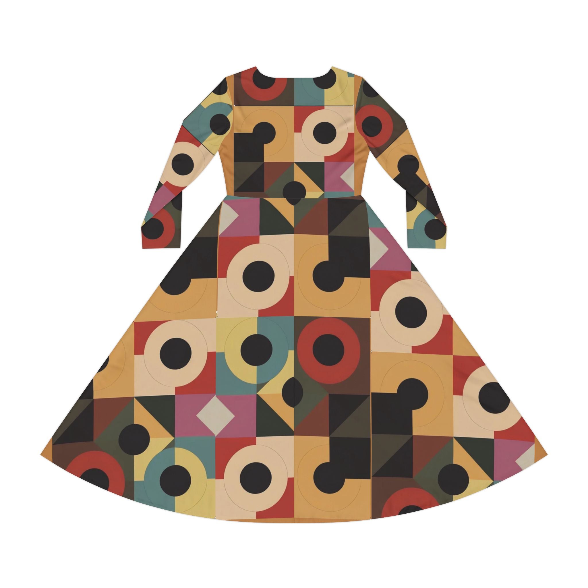 Retro Dress — Long Sleeve Dress