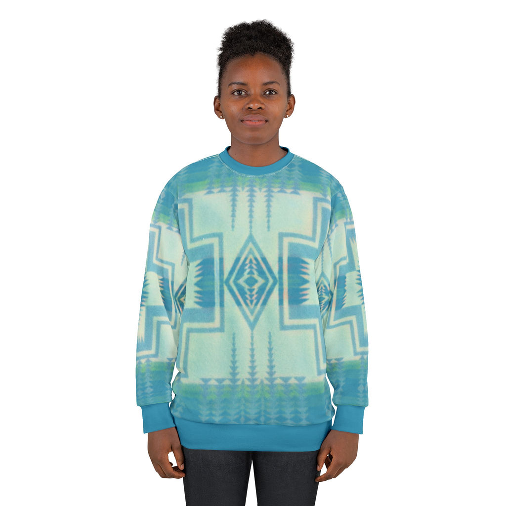 Turquoise Blanket Sweatshirt
