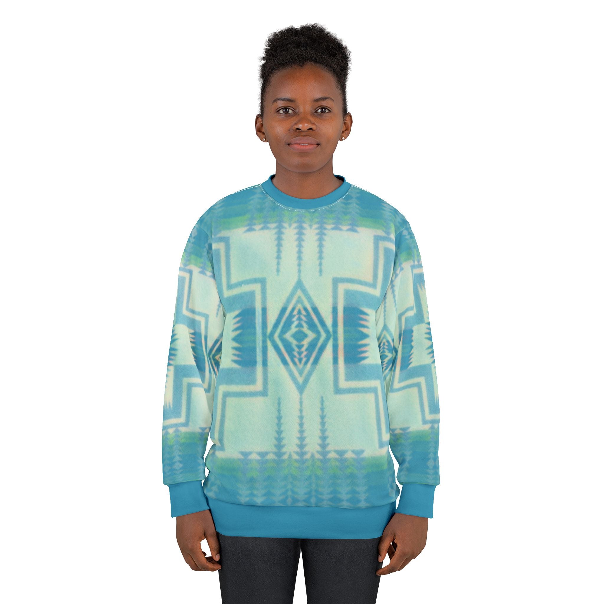Turquoise Blanket Sweatshirt