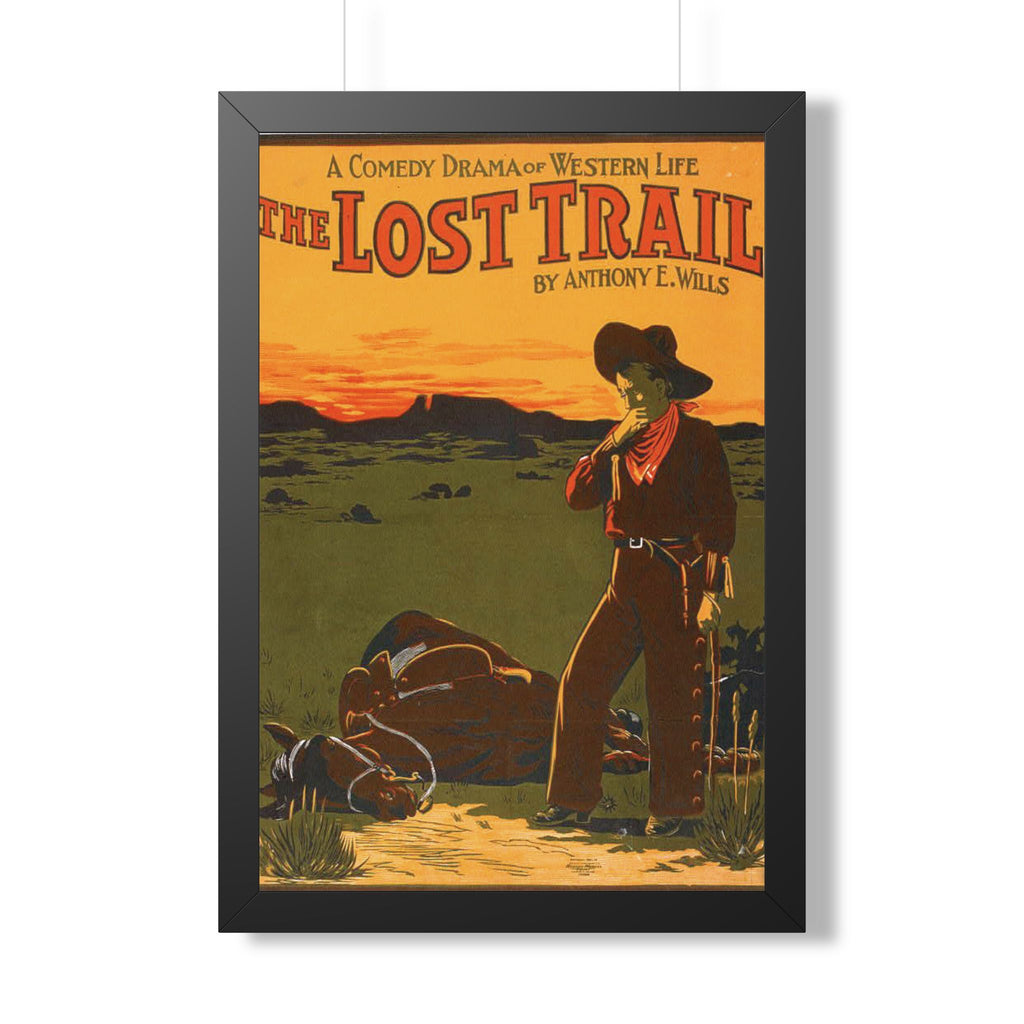 Lost Trail Sunset Framed Vintage Print