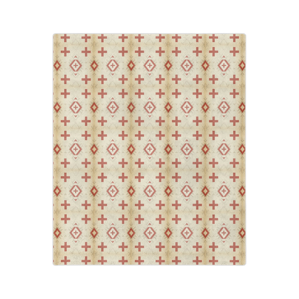 Velveteen Crosses Plush Throw