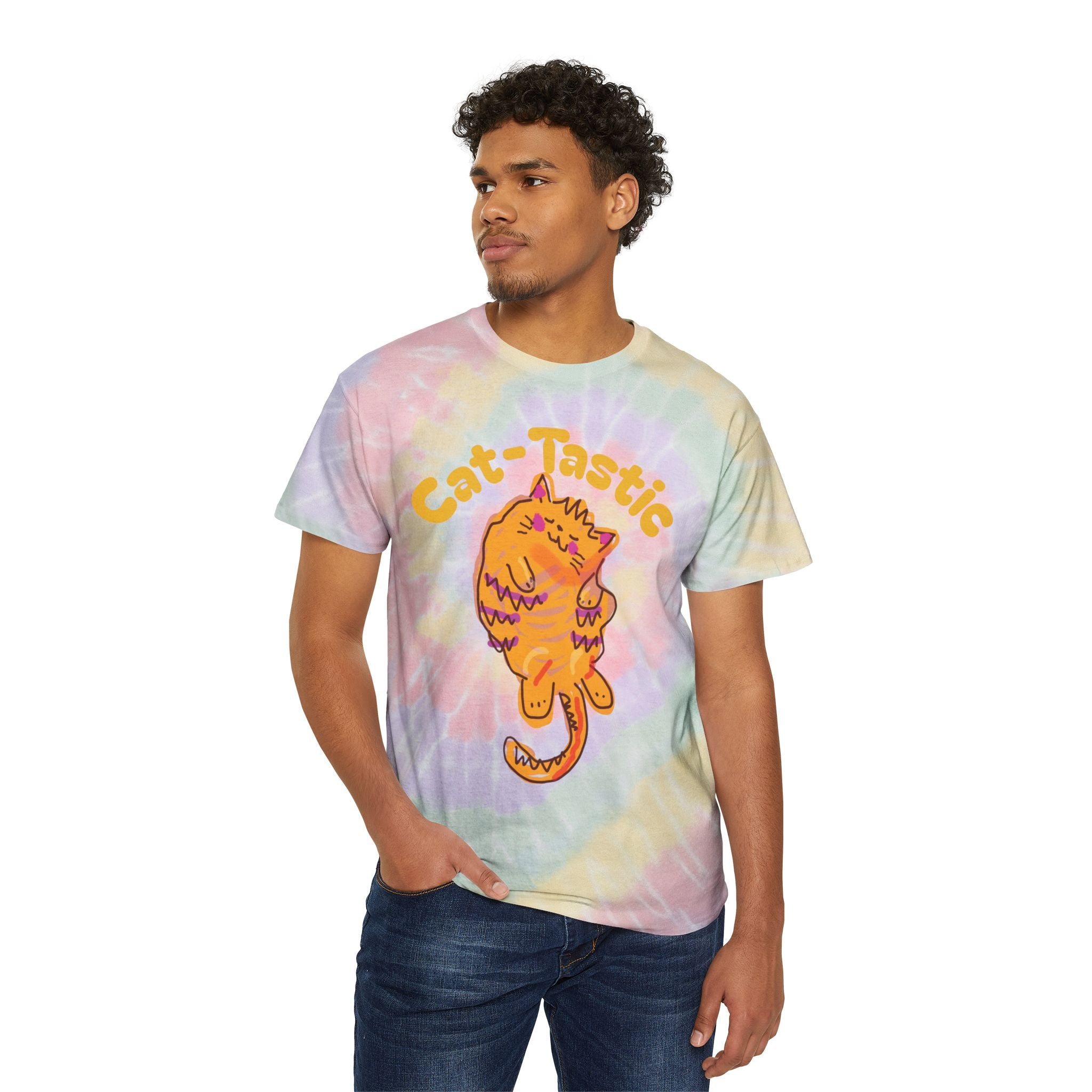Cat-Tastic Tie-Dye Tee