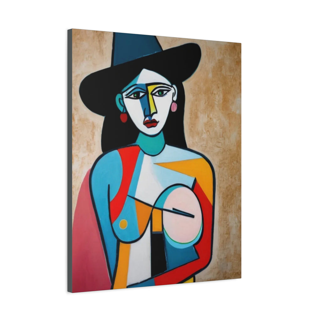 Naked Cowgirl Portrait — Original Canvas Print