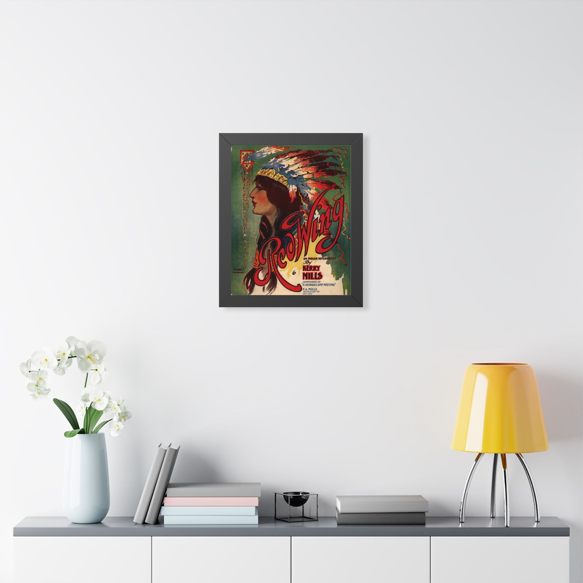 Red Wing Framed Vintage Print