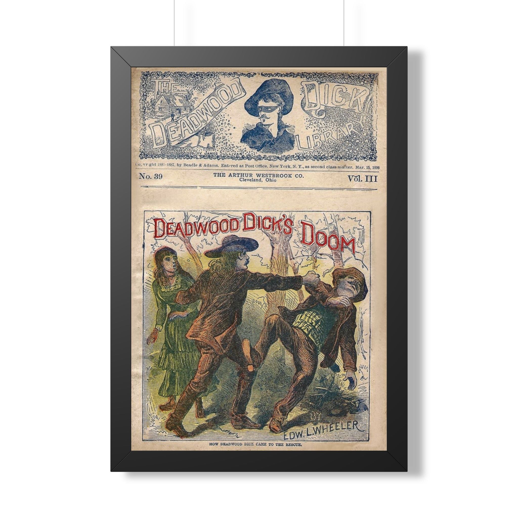 Deadwood Dick Framed Vintage Print