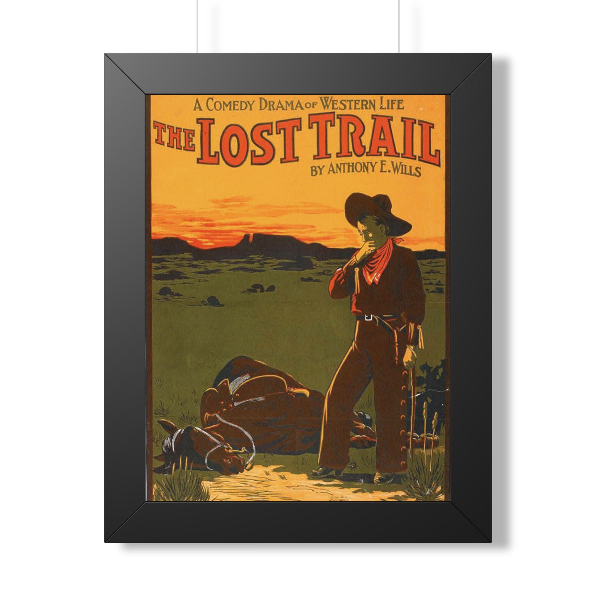 Lost Trail Sunset Framed Vintage Print