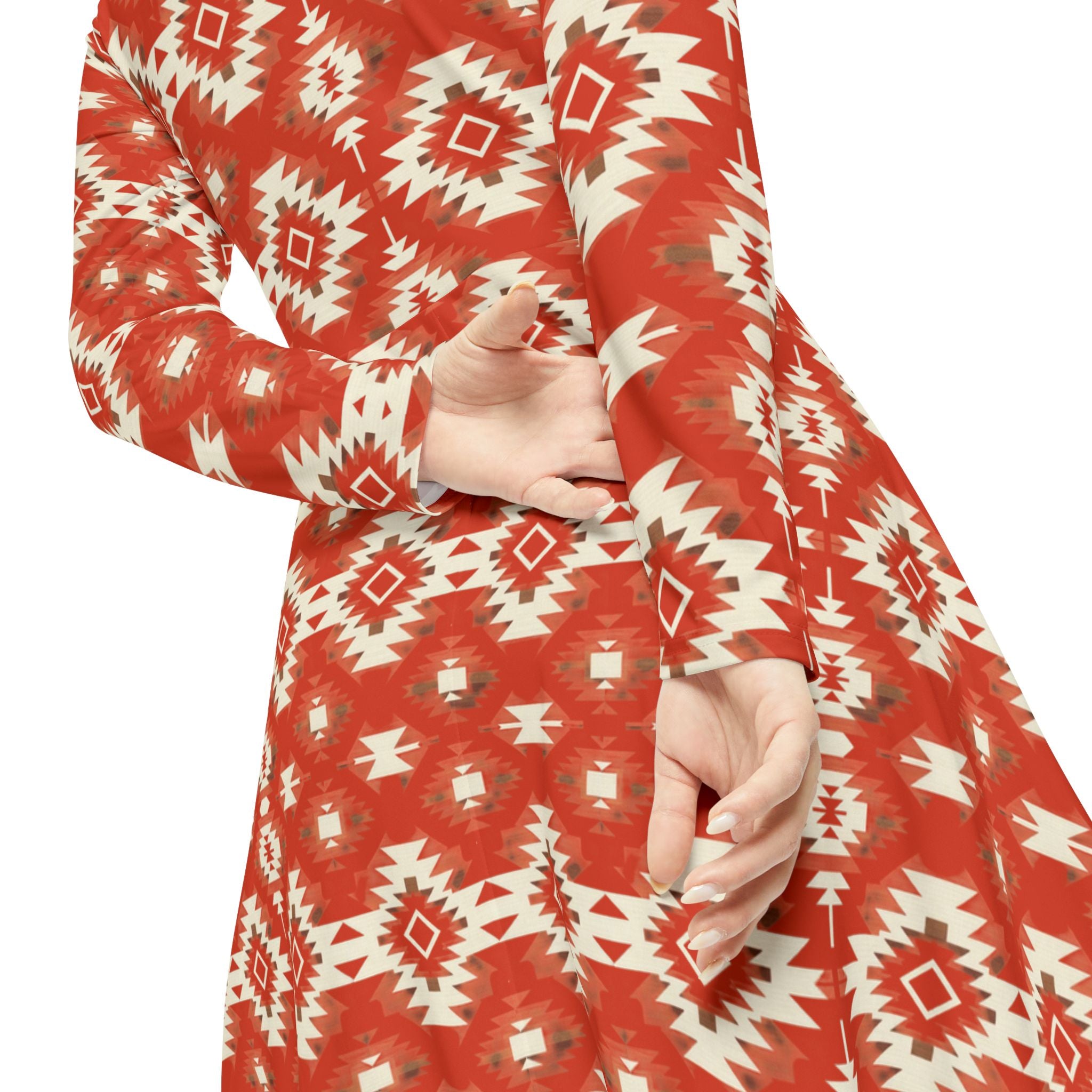 Southwest Blanket Long Sleeve Dress