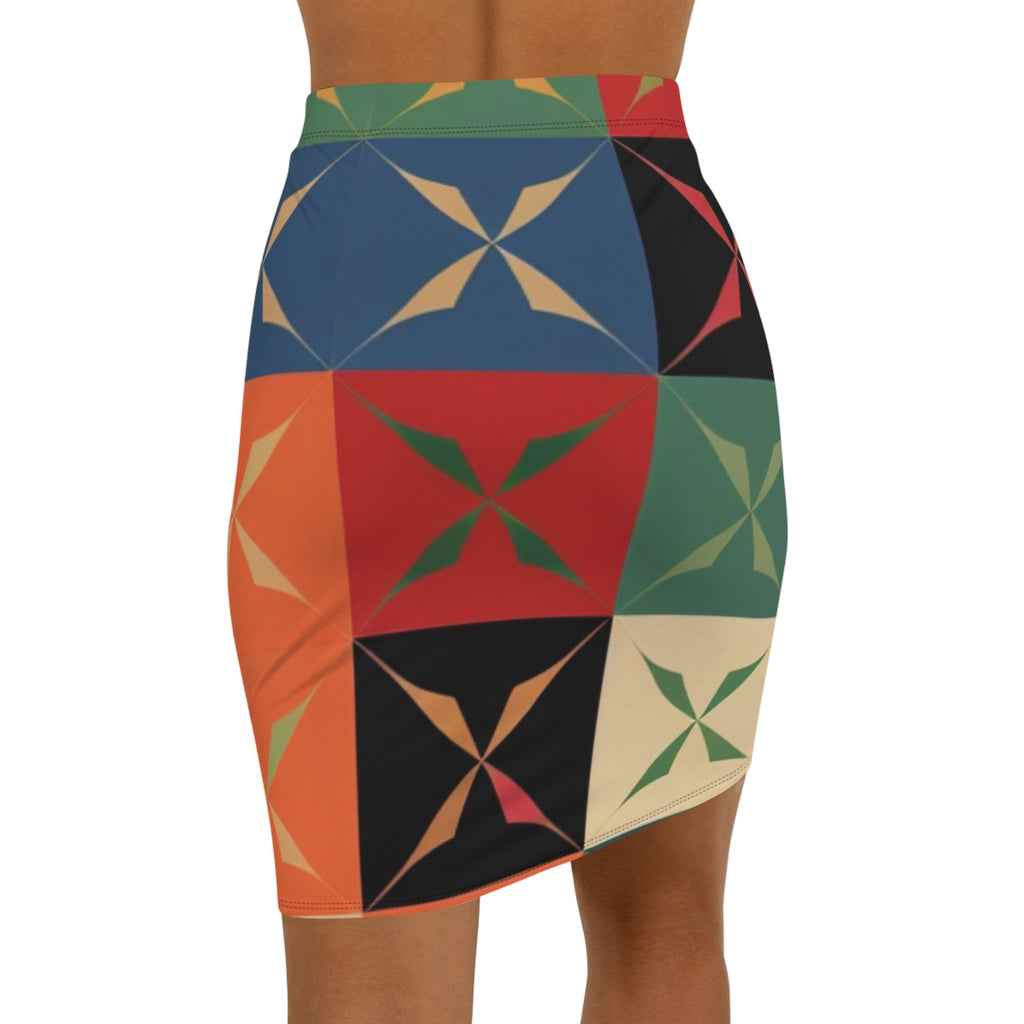 Tiles Pencil Skirt