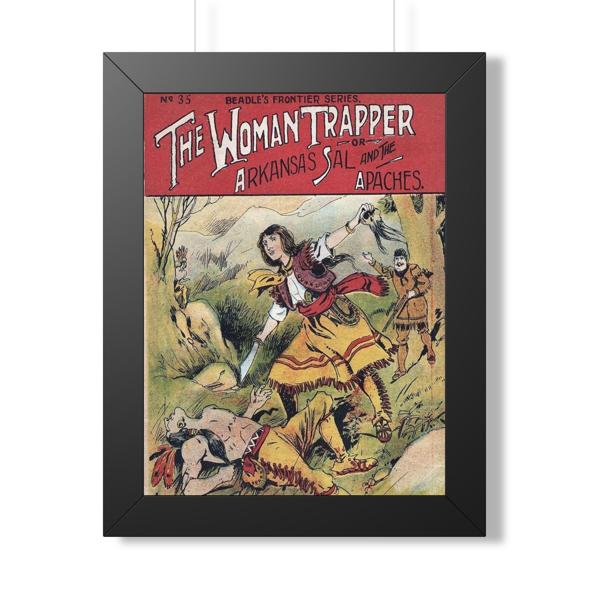 The Woman Trapper Framed Vintage Print