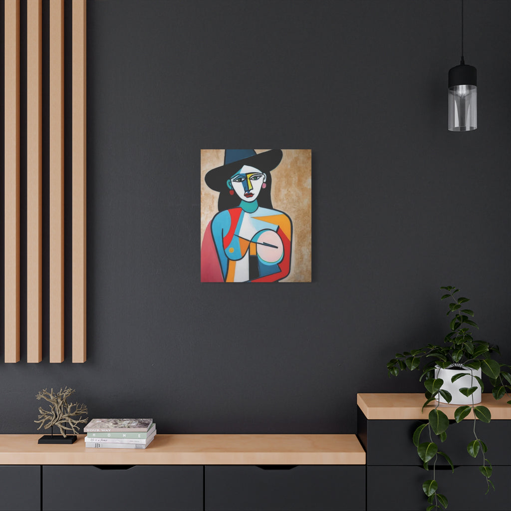 Naked Cowgirl Portrait — Original Canvas Print
