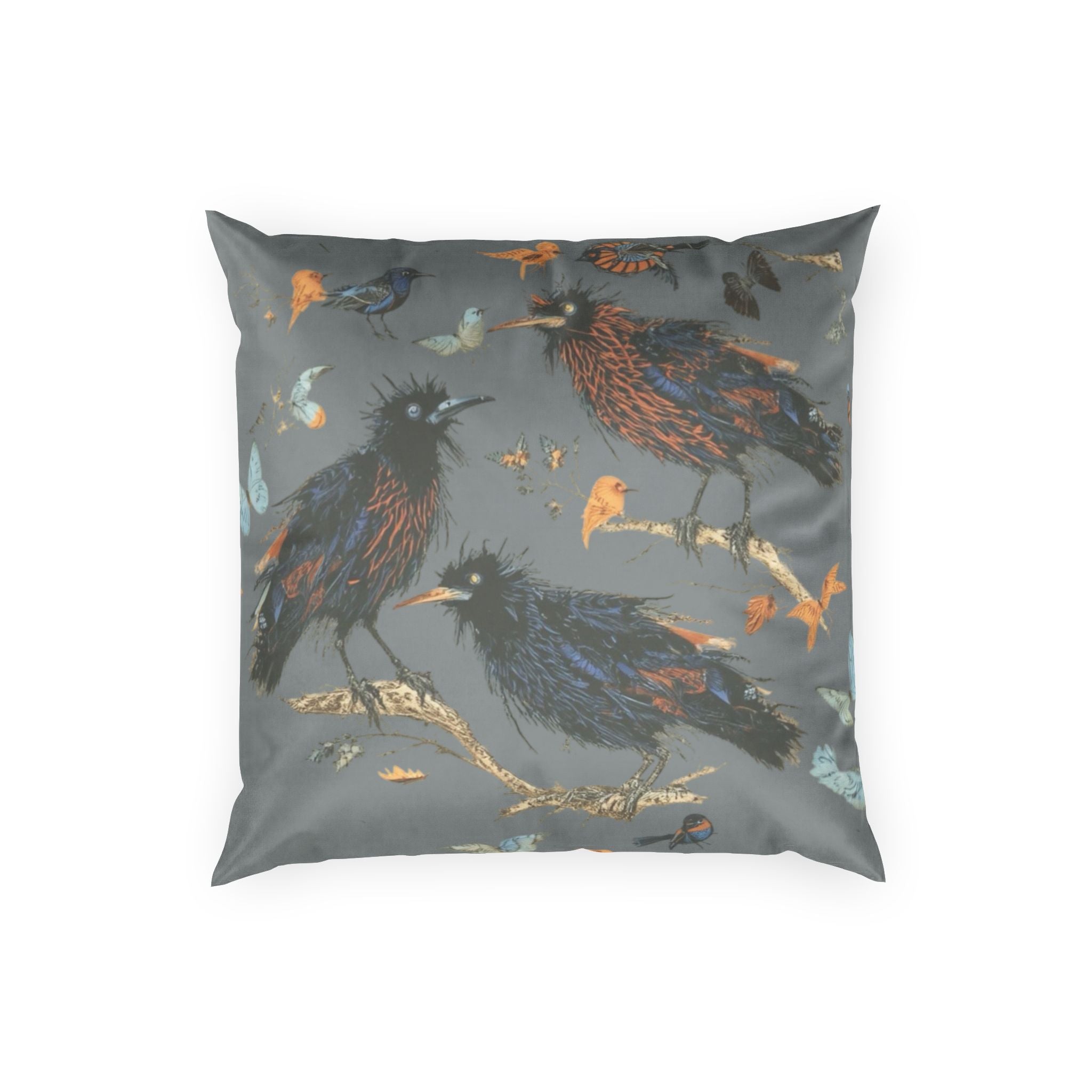 Hello Robin Velvet Cushion