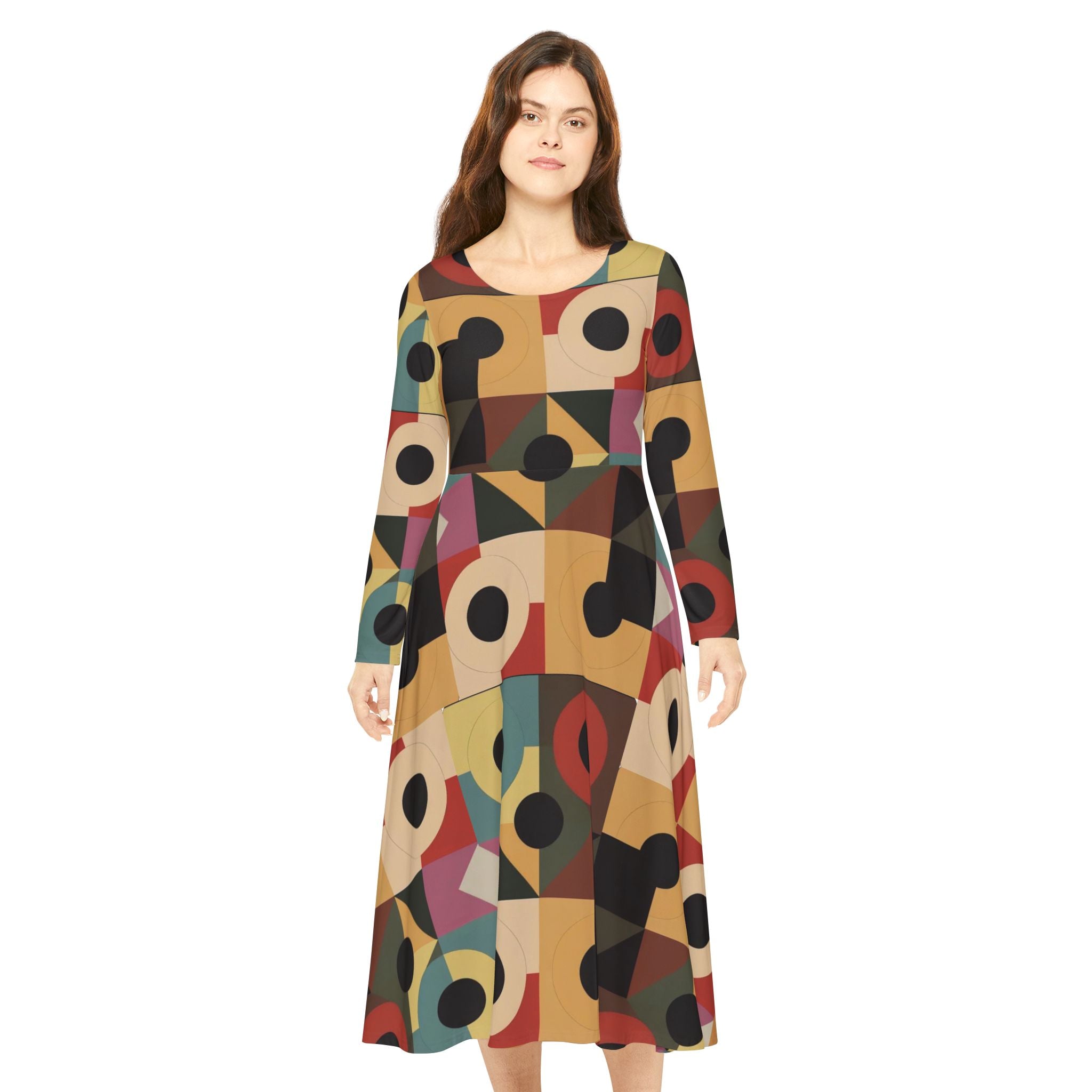 Retro Dress — Long Sleeve Dress