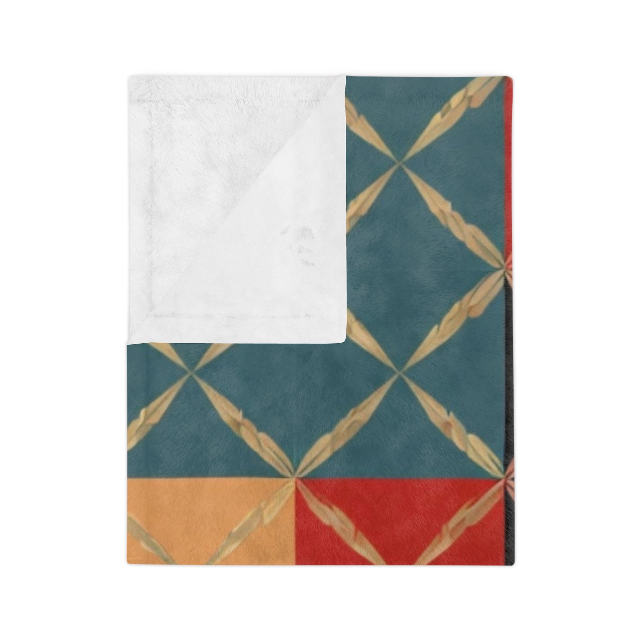 Velveteen — Retro Color Block Plush Throw