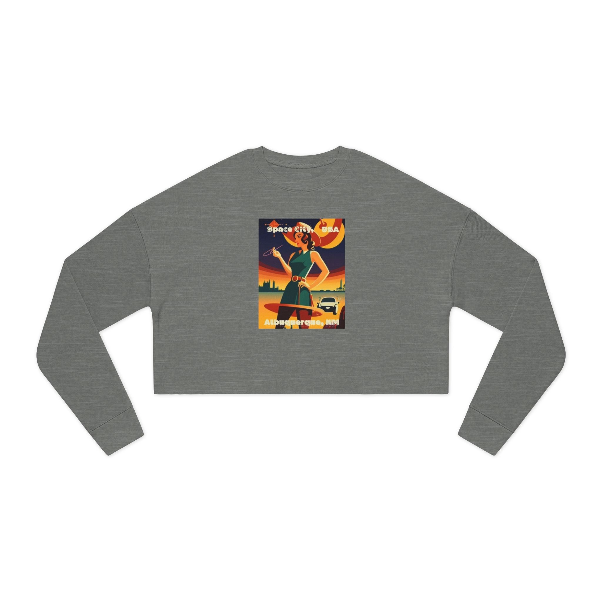 Space City, Albuquerque Roadtrip Cropped Sweatshirt