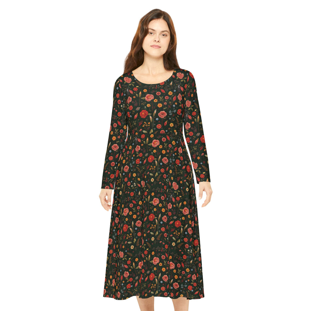 Spring Garden Long Sleeve Dress