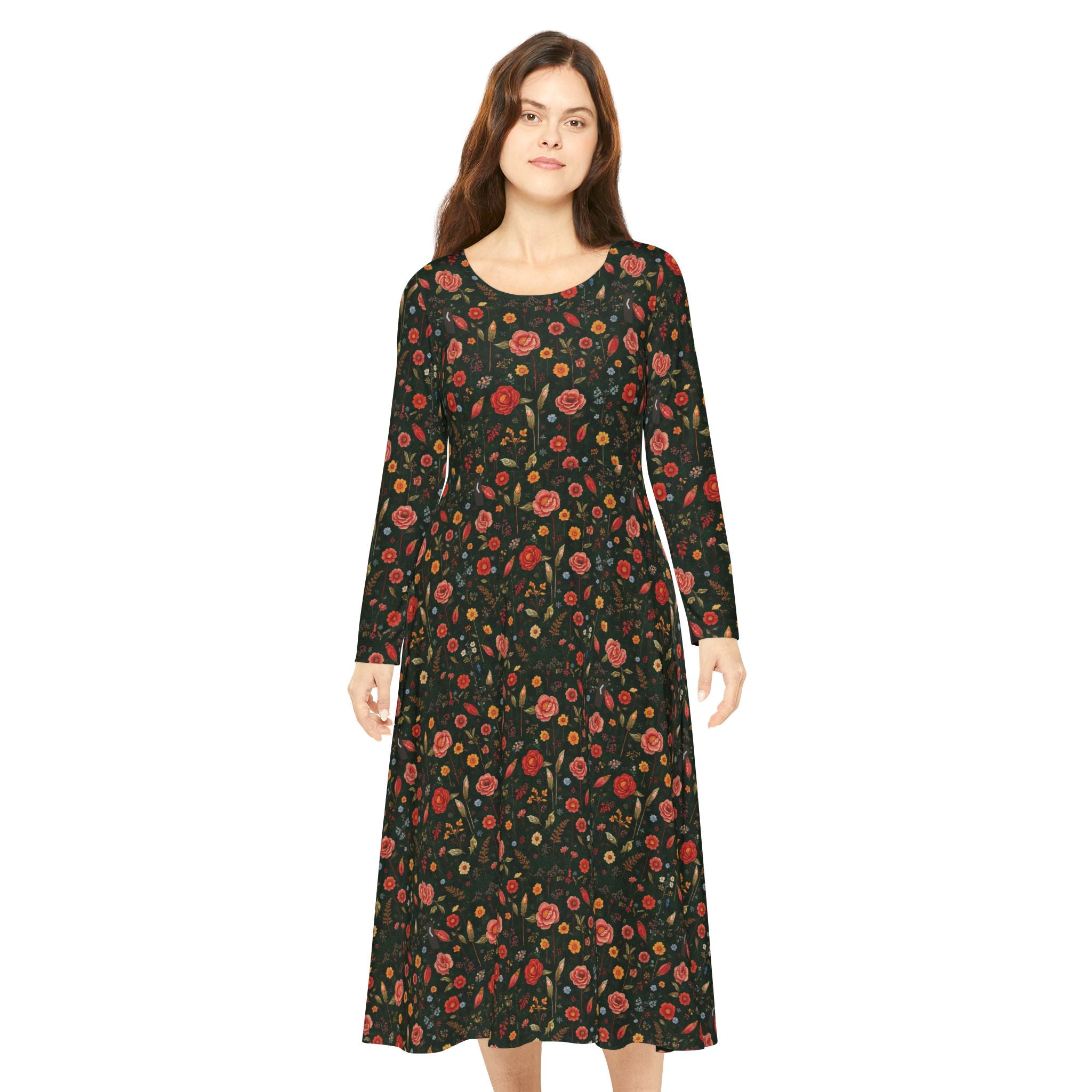 Spring Garden Long Sleeve Dress