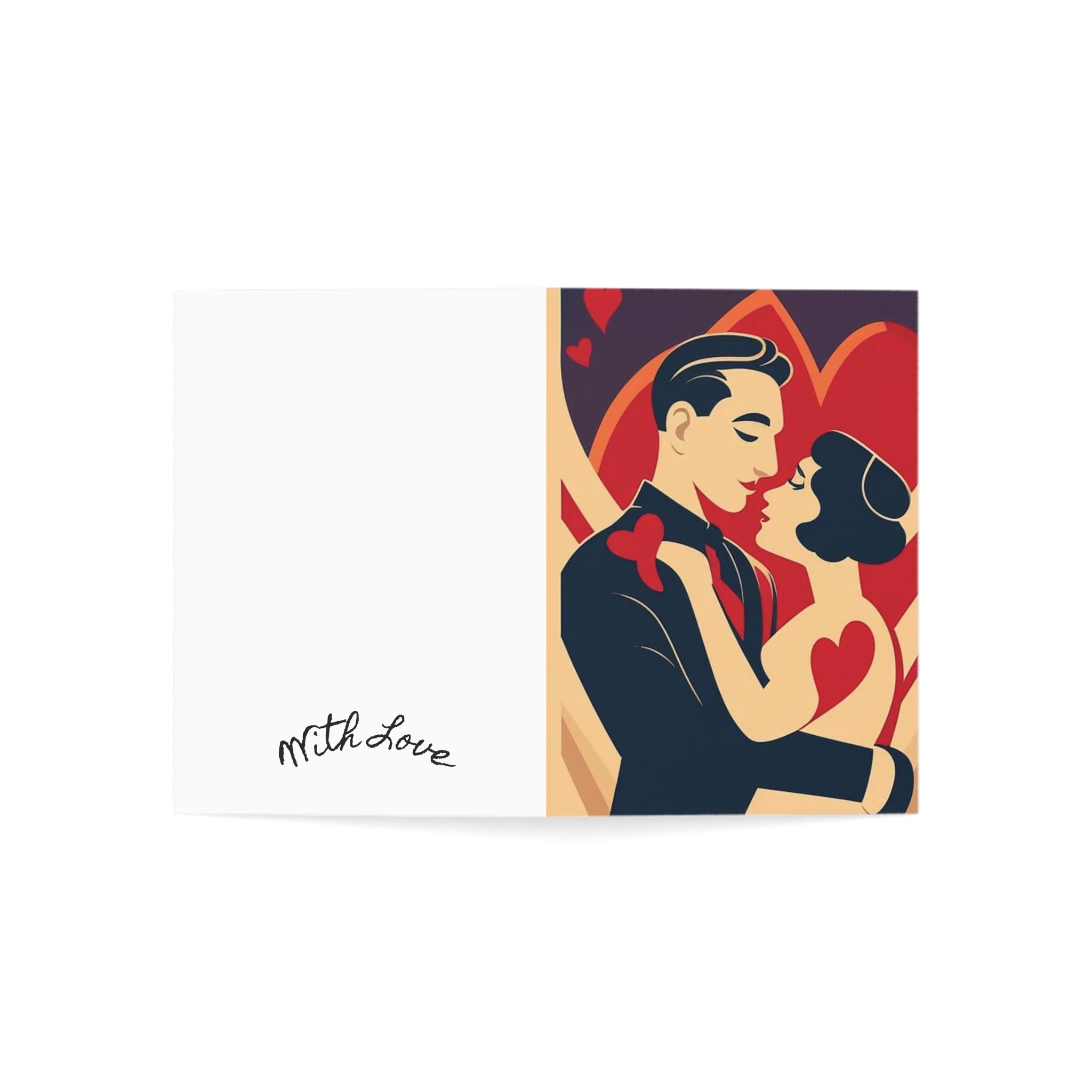 Vintage Romance Greeting Card — Retro