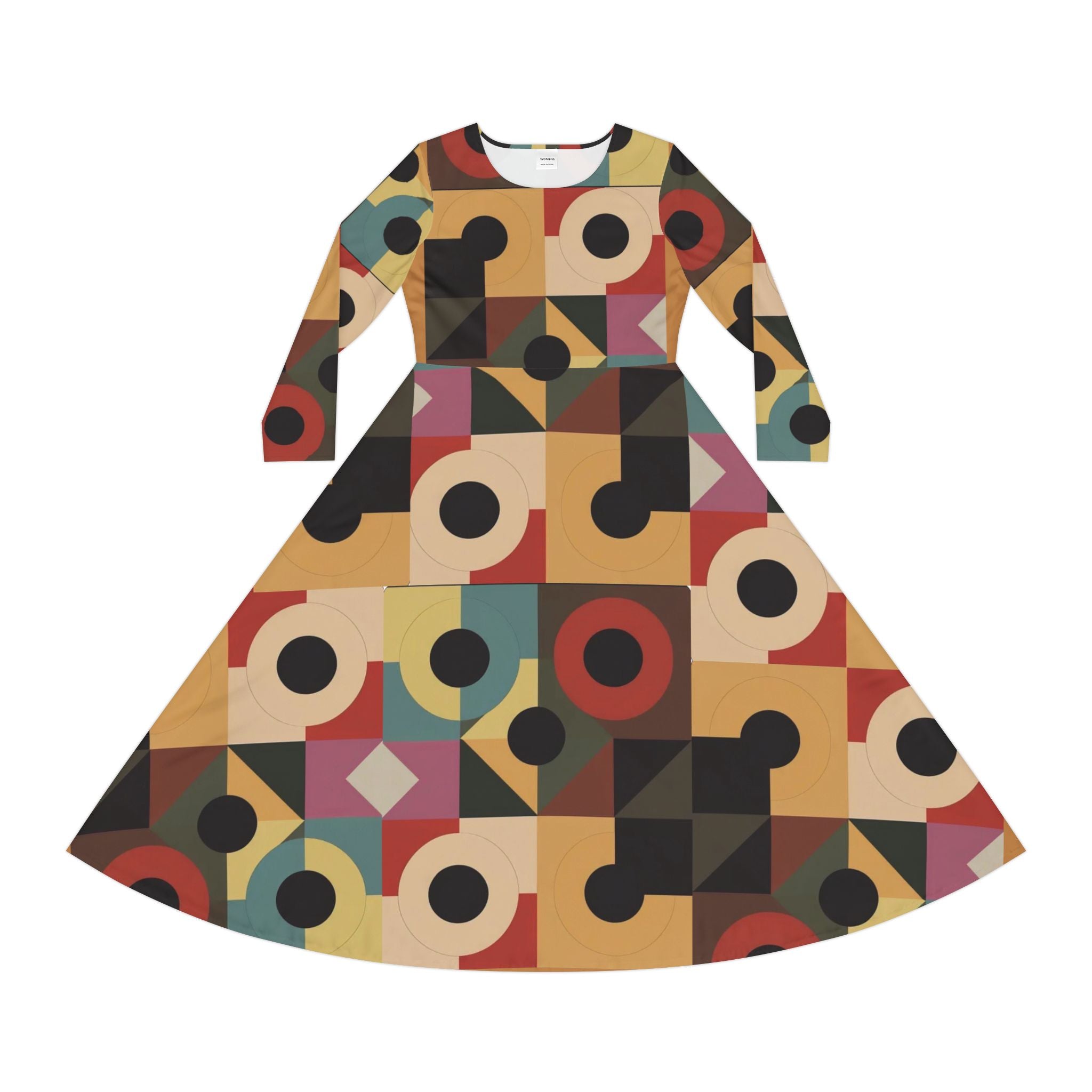 Retro Dress — Long Sleeve Dress