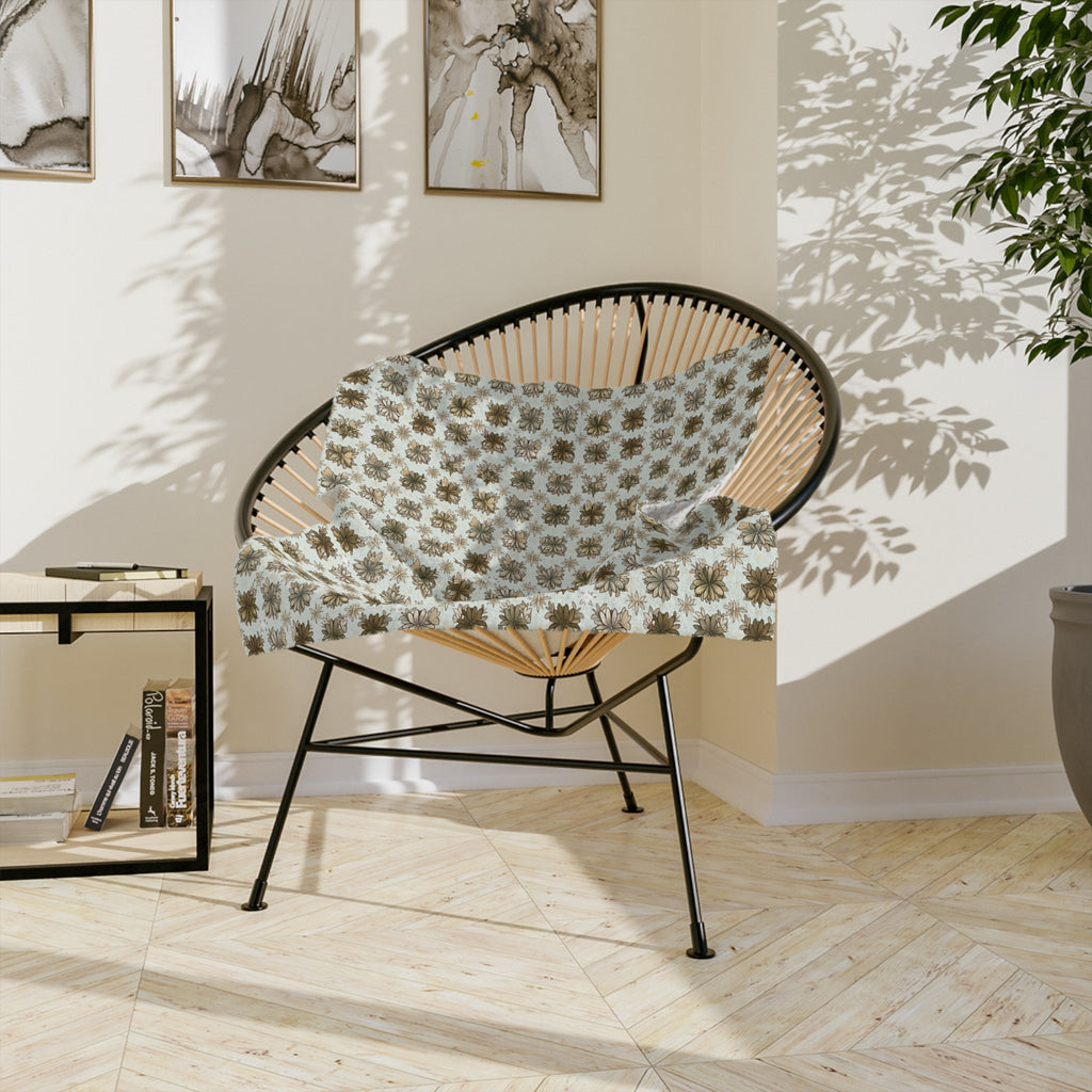 Velveteen Retro Crows Plush Throw