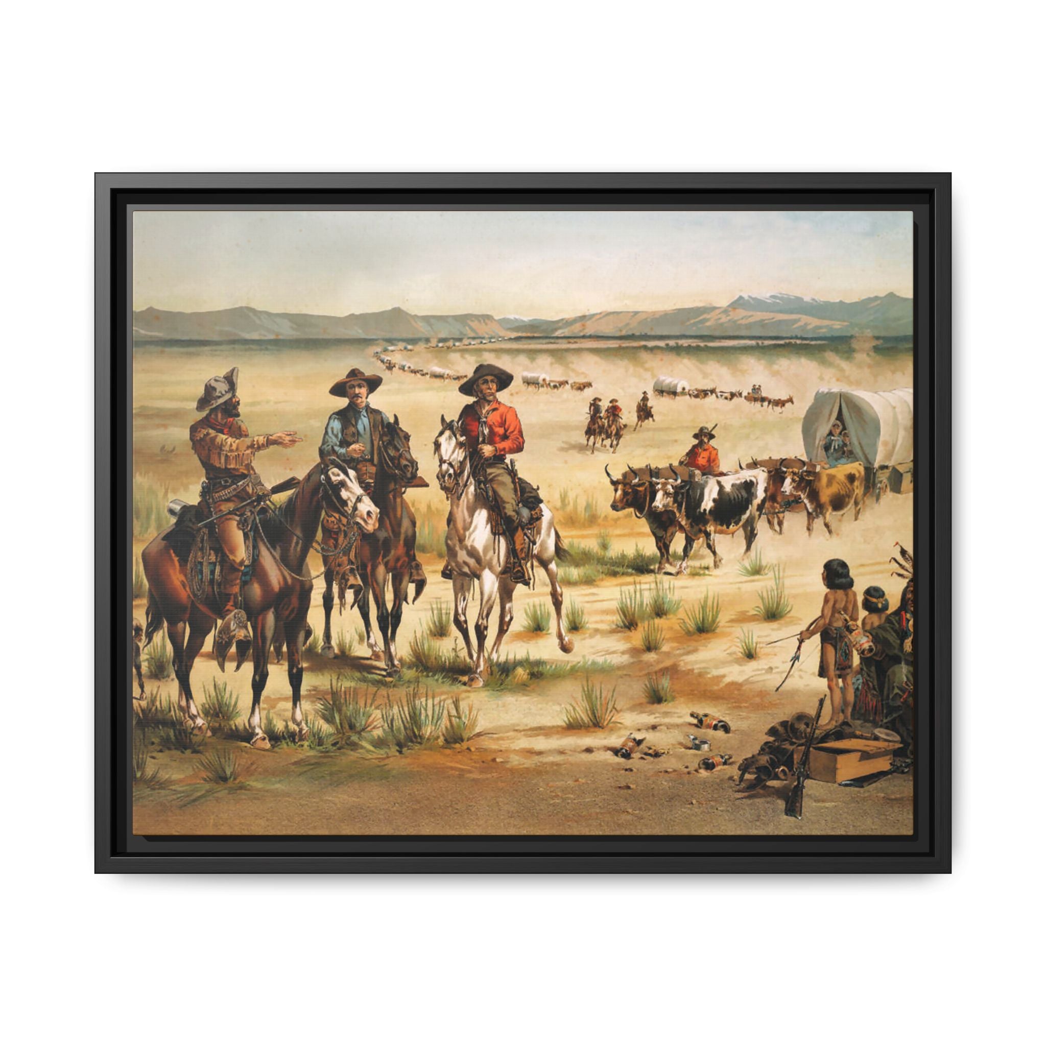 Wagon train - Vintage Print