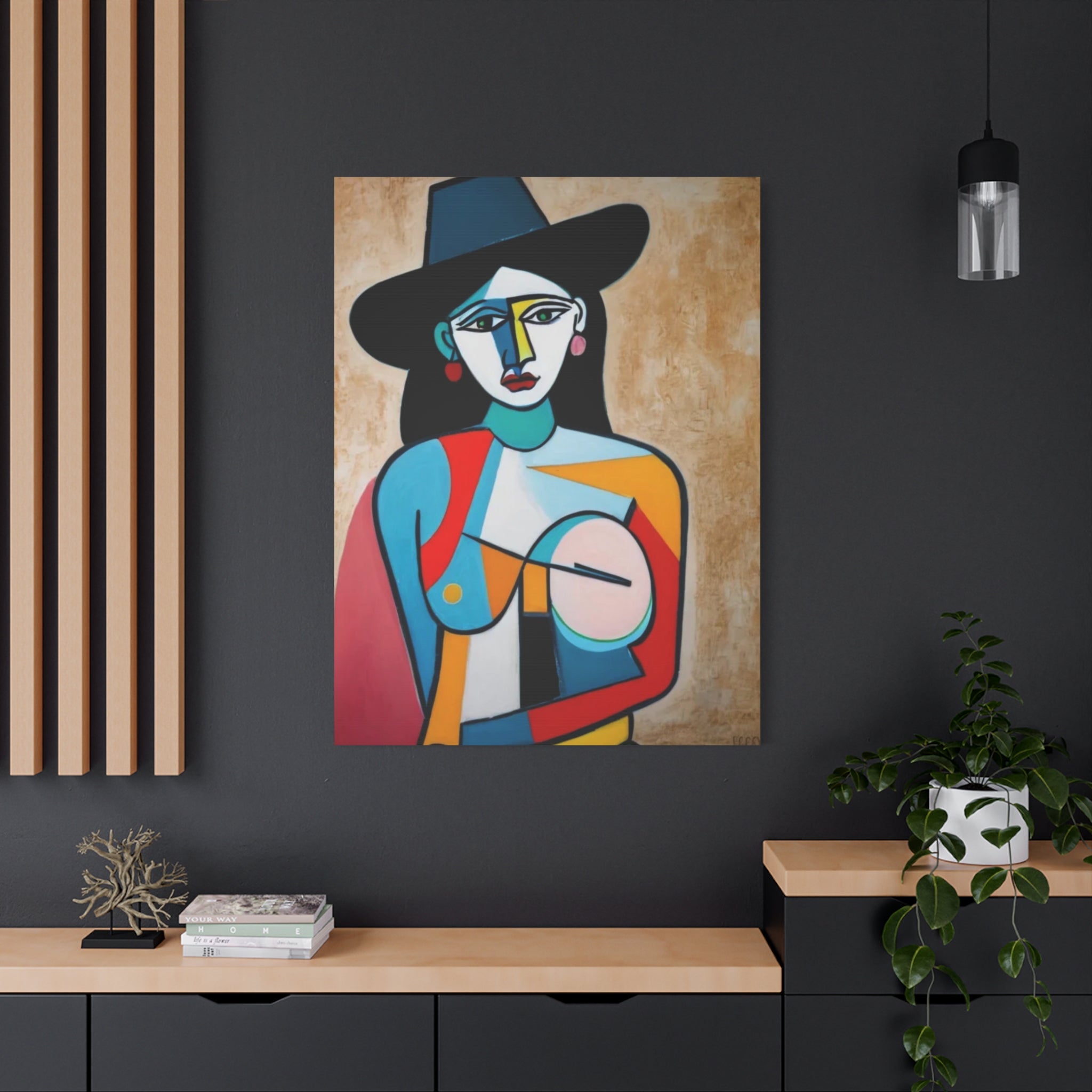 Naked Cowgirl Portrait — Original Canvas Print