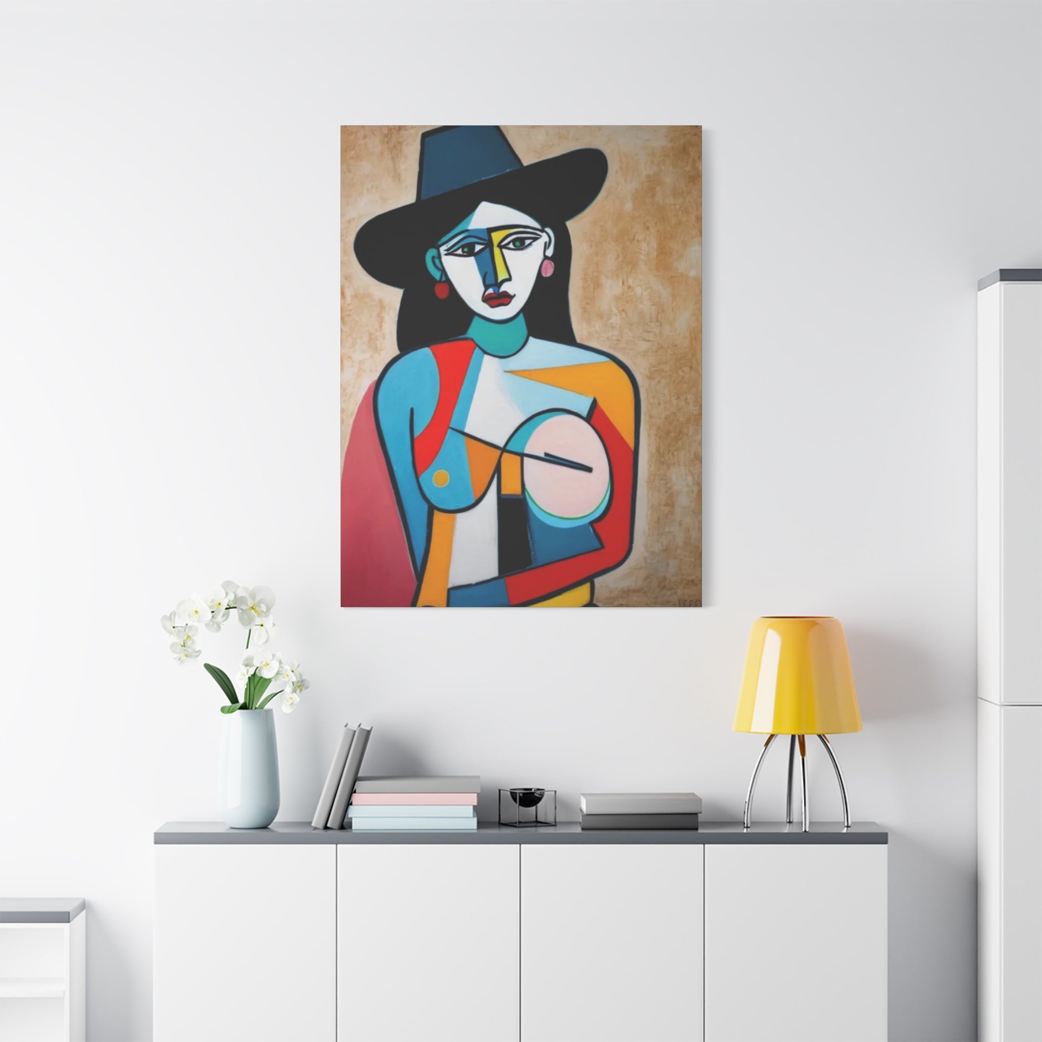 Naked Cowgirl Portrait — Original Canvas Print