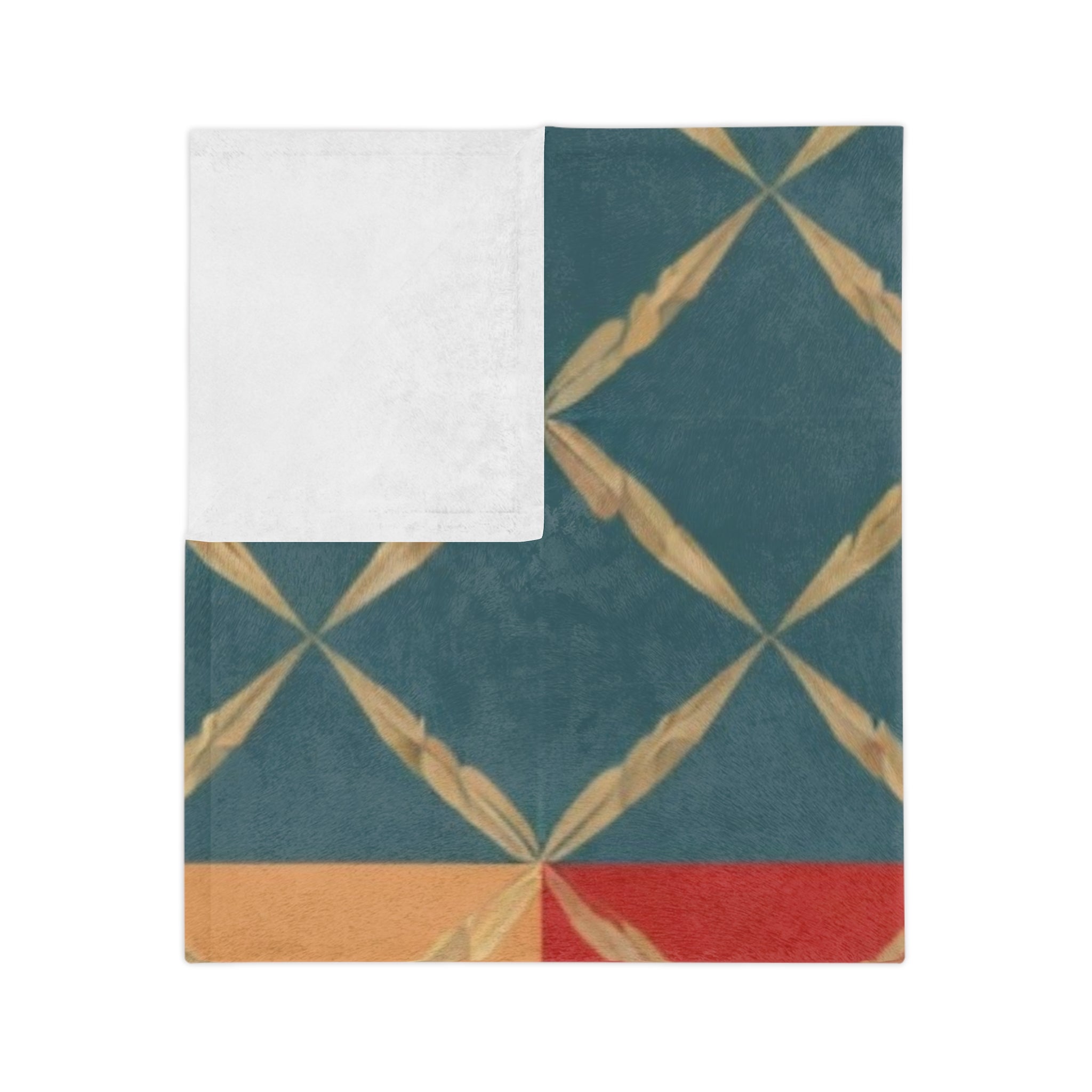 Velveteen — Retro Color Block Plush Throw