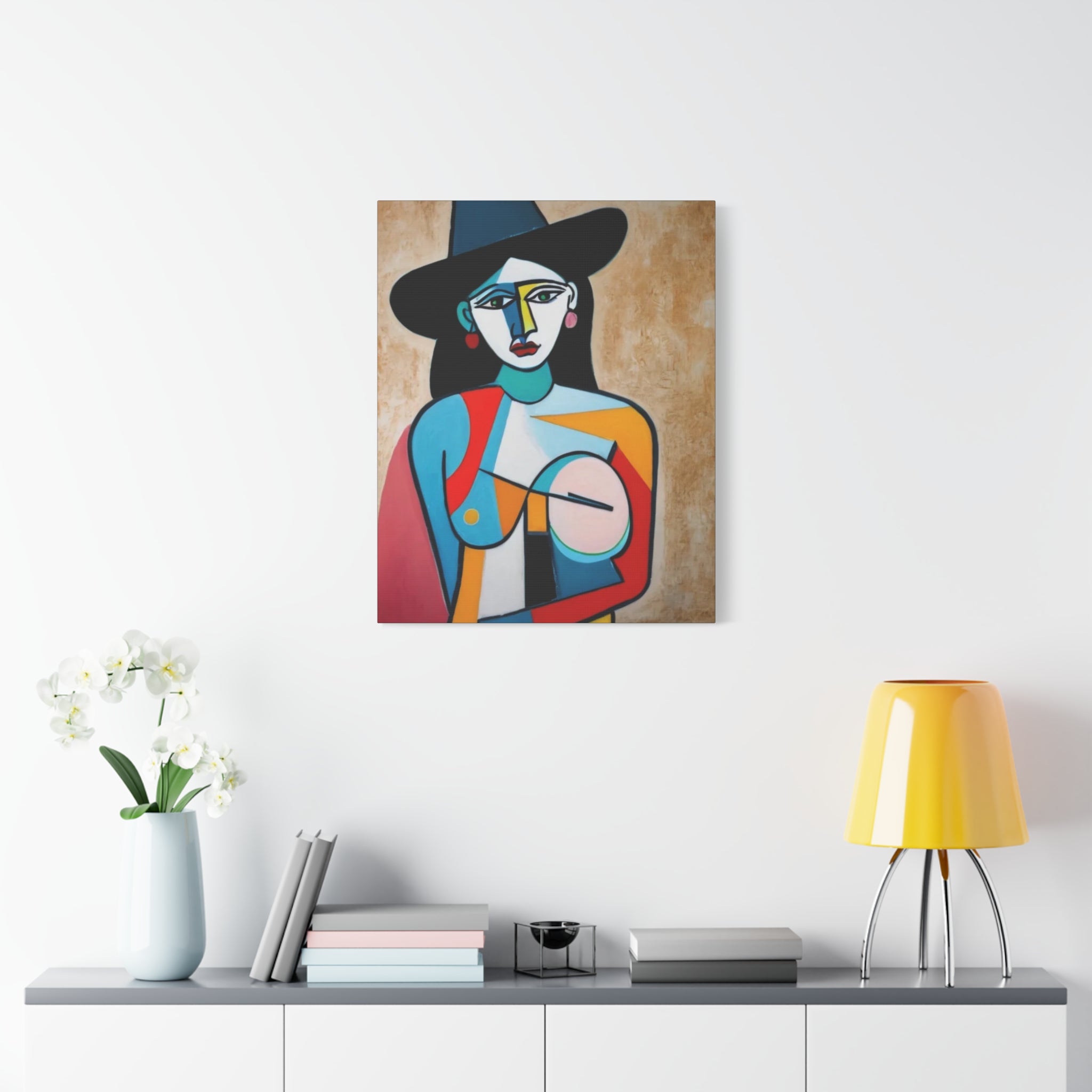 Naked Cowgirl Portrait — Original Canvas Print