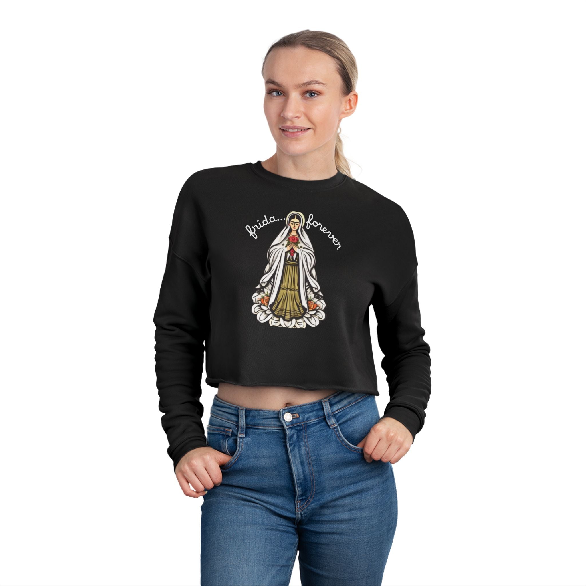 Frida Forever Roadtrip Cropped Sweatshirt