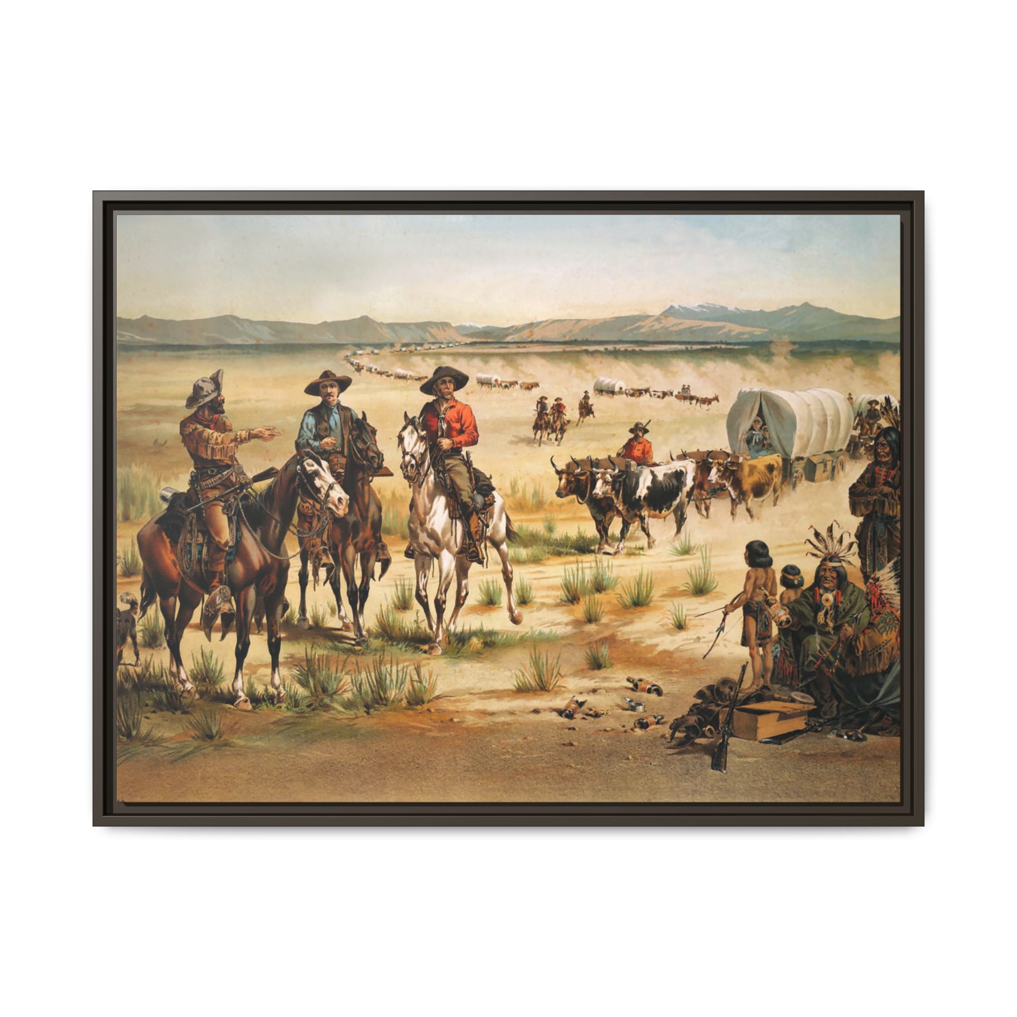 Wagon train - Vintage Print