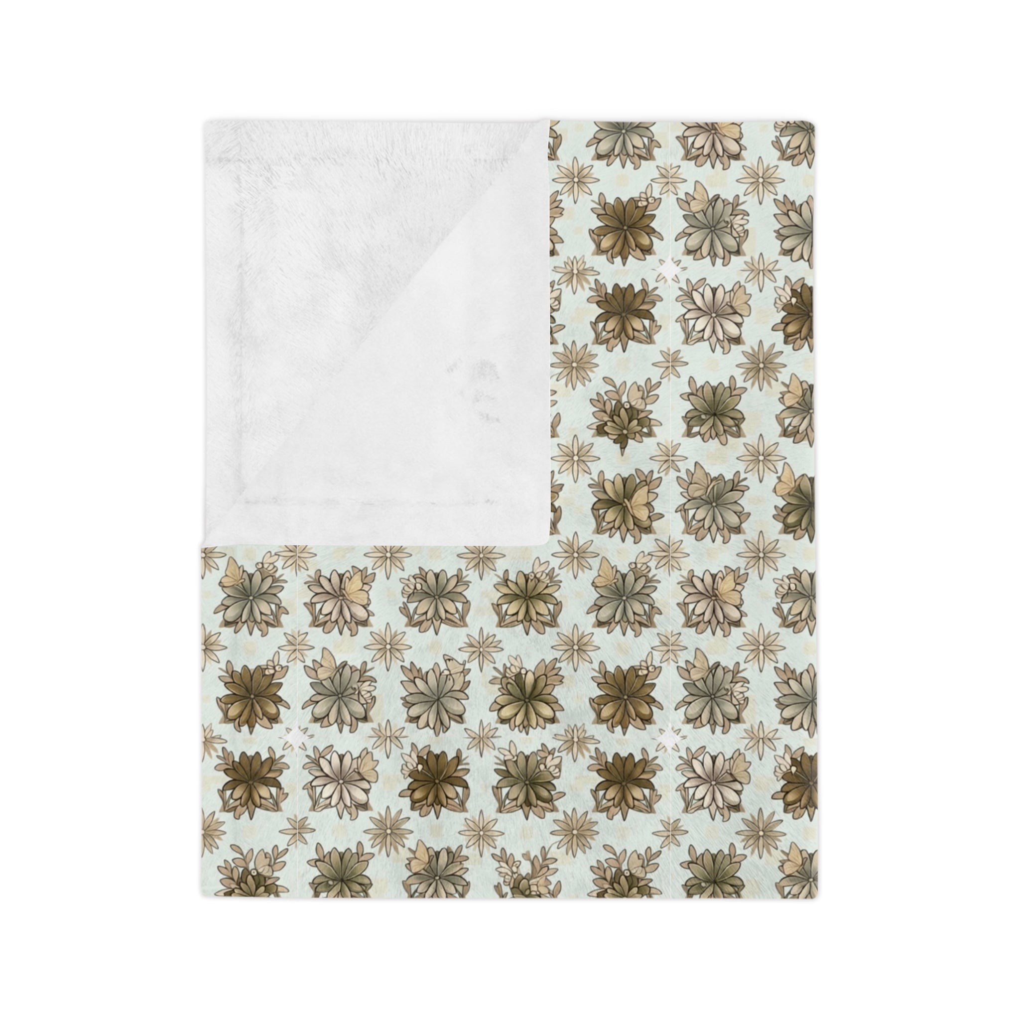 Velveteen Retro Crows Plush Throw