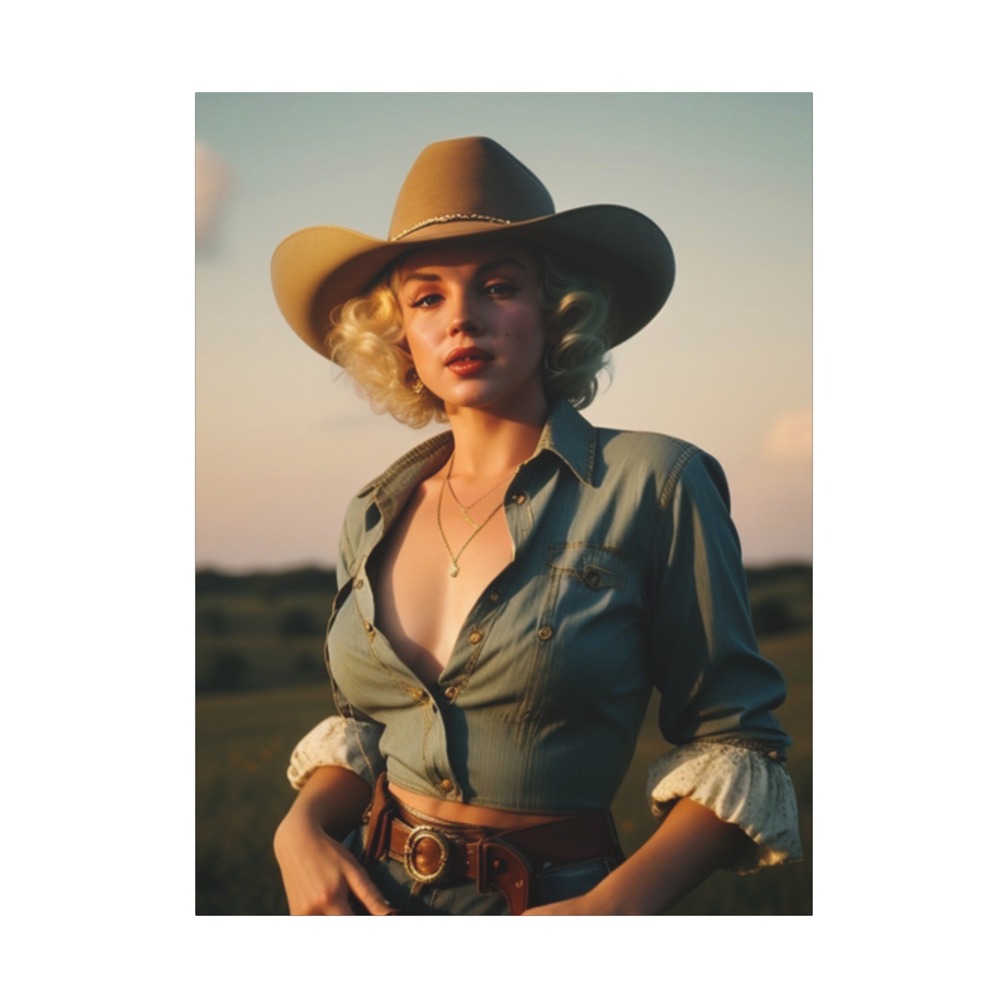 Portrait of a Cowgirl — Original Print