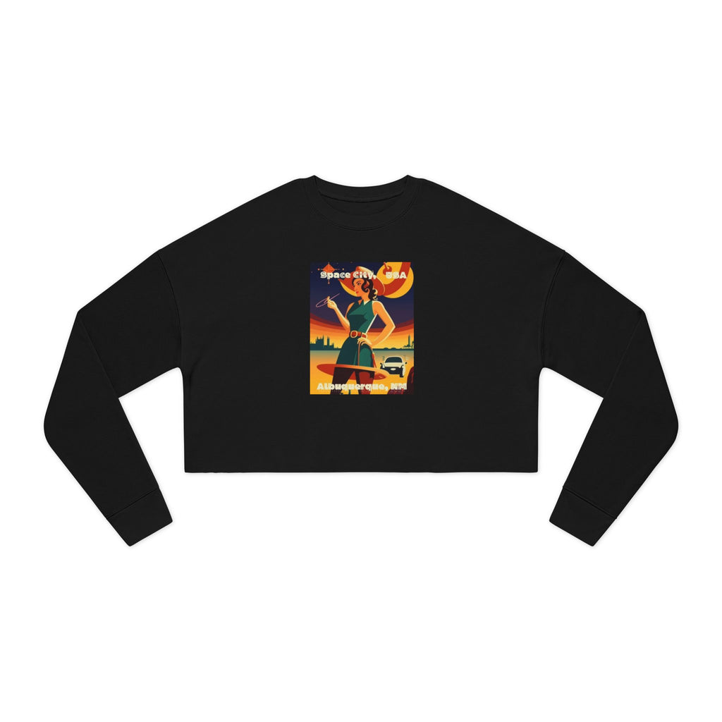 Roadtrip Cropped Sweatshirt — Space City, Albuquerque