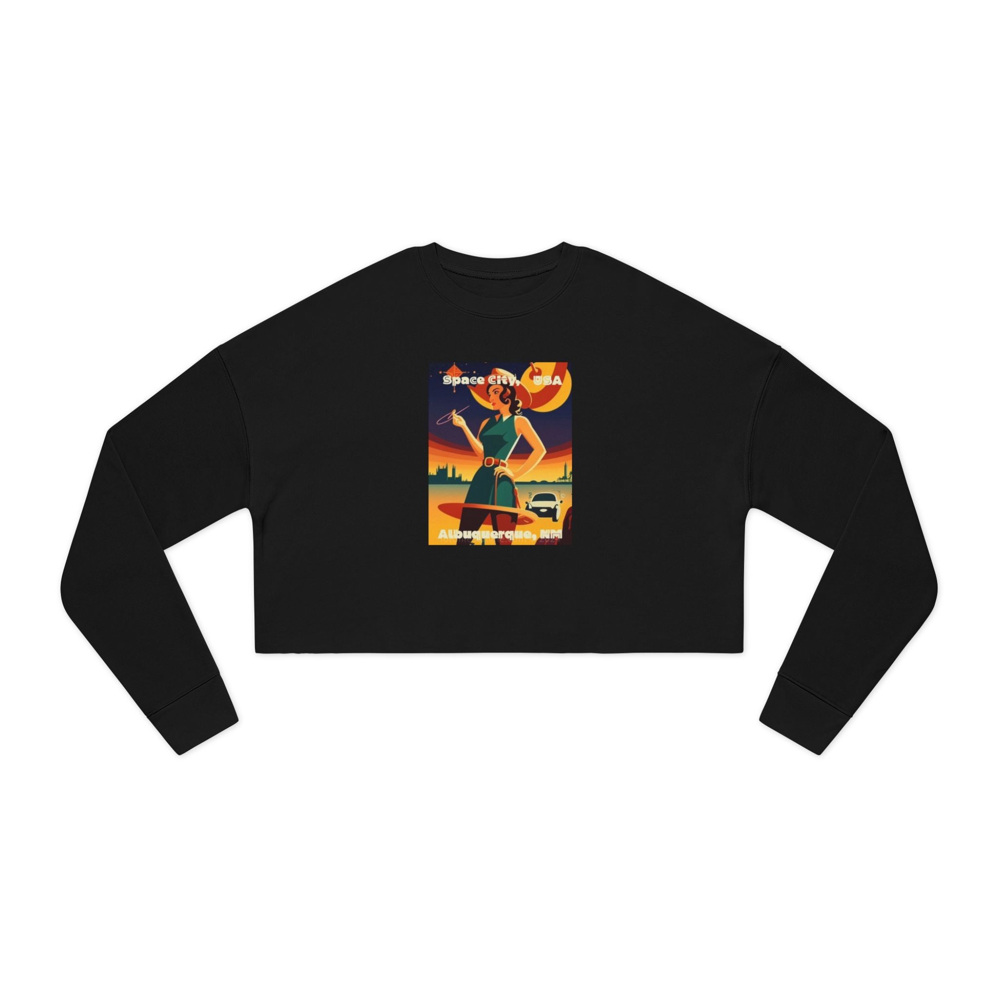 Roadtrip Cropped Sweatshirt — Space City, Albuquerque
