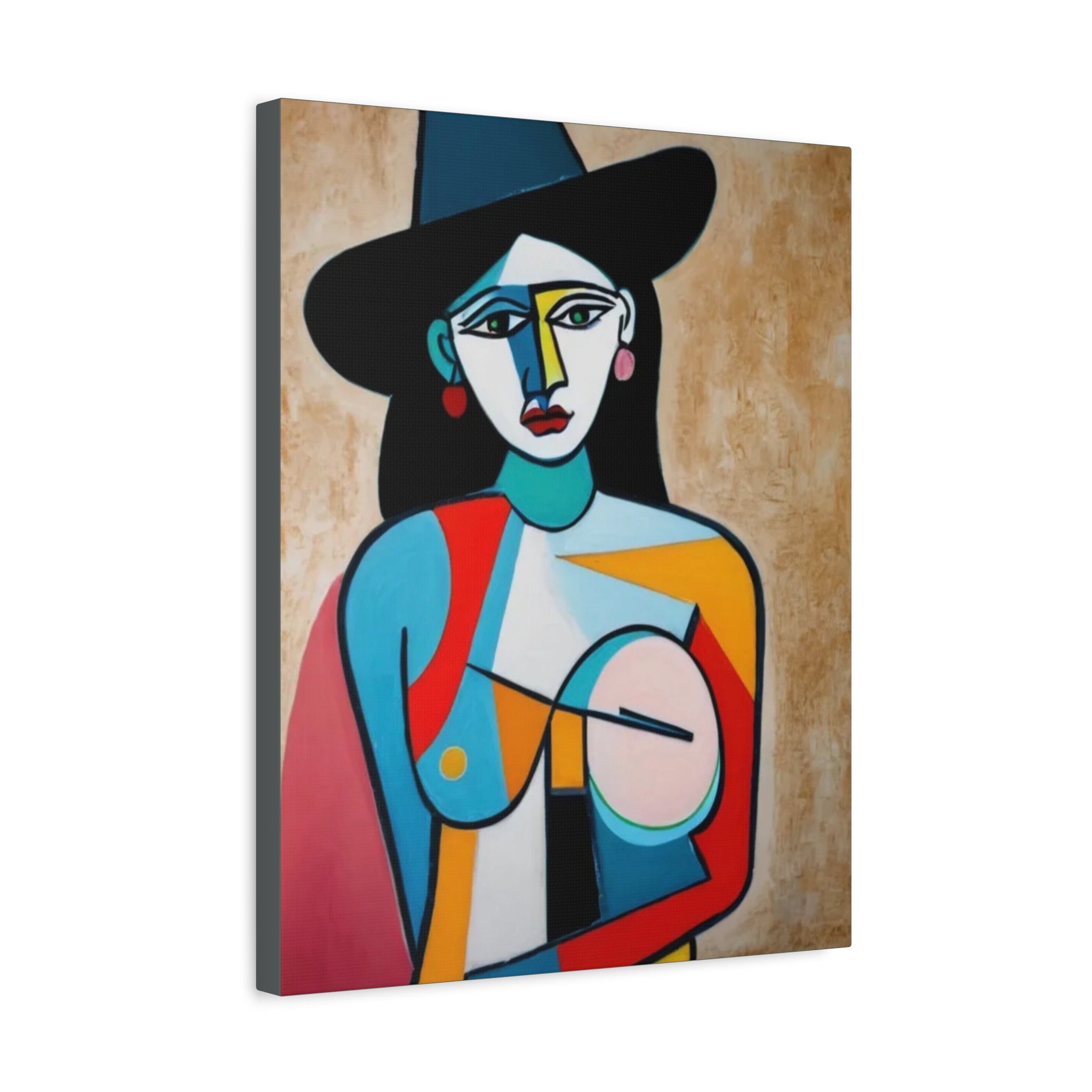 Naked Cowgirl Portrait — Original Canvas Print