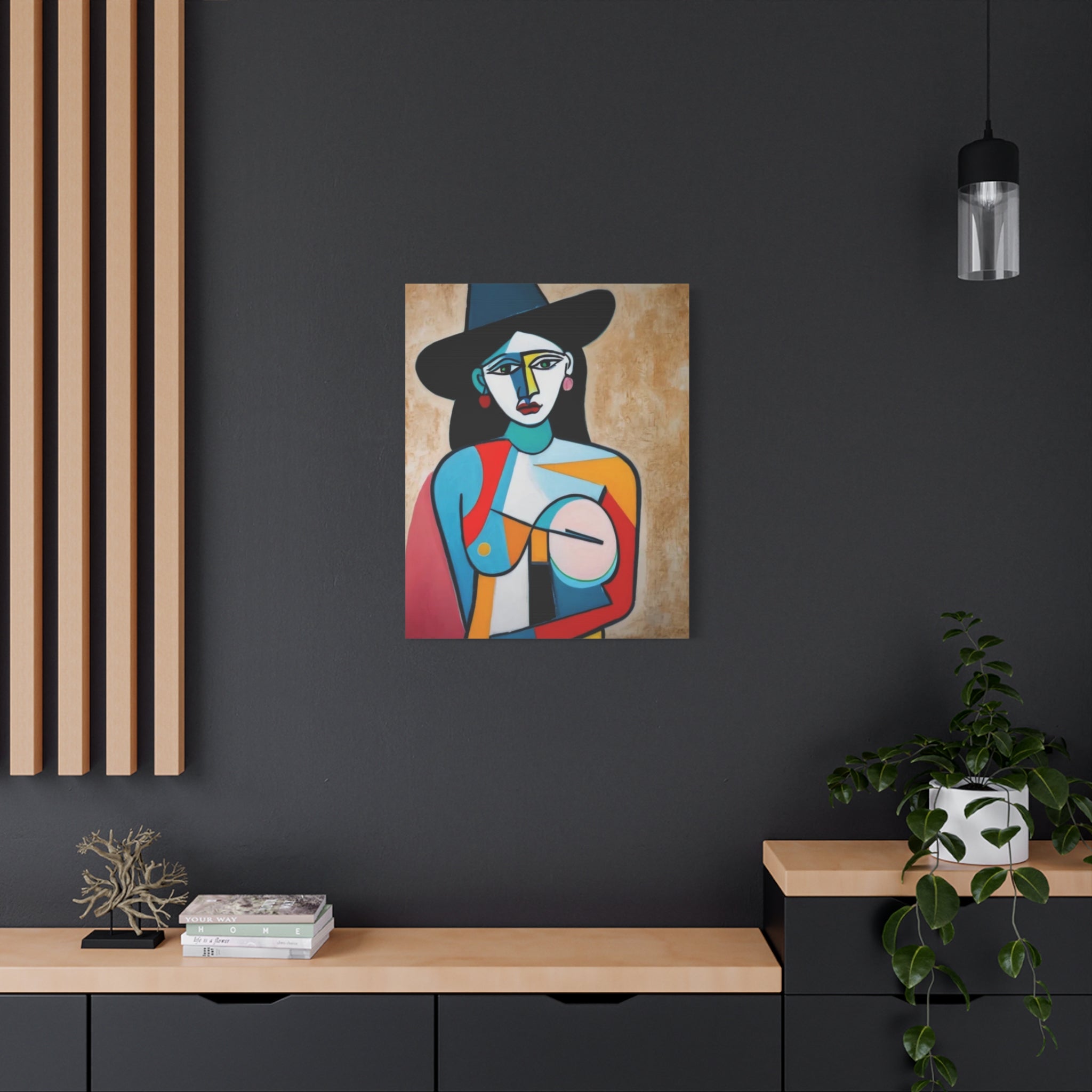 Naked Cowgirl Portrait — Original Canvas Print