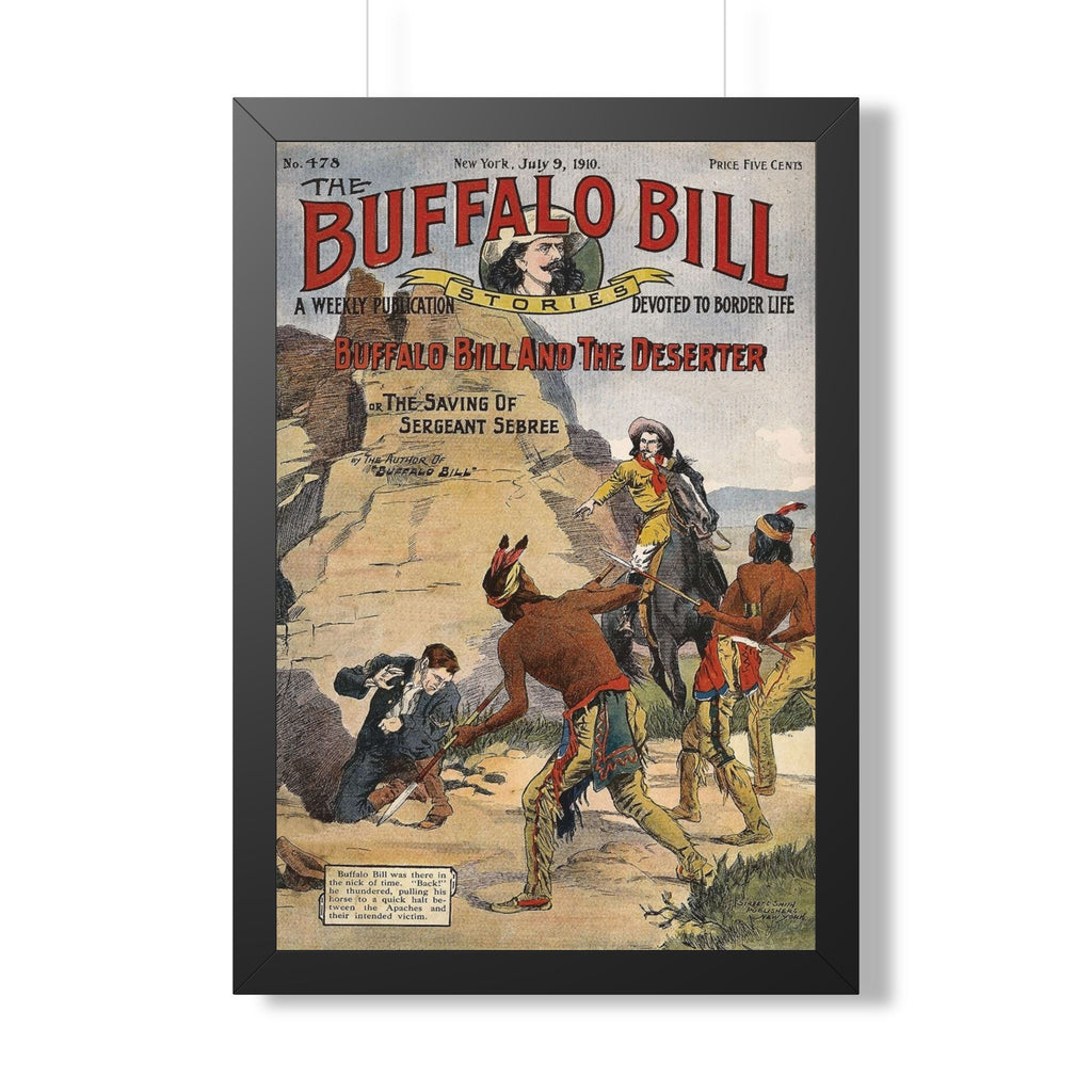 Buffalo Bill Framed Vintage Print