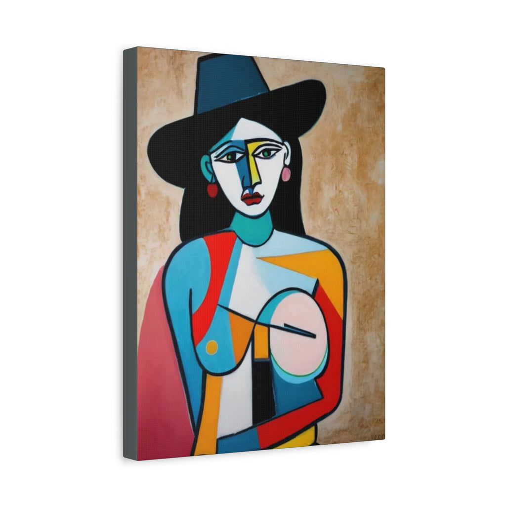 Naked Cowgirl Portrait — Original Canvas Print