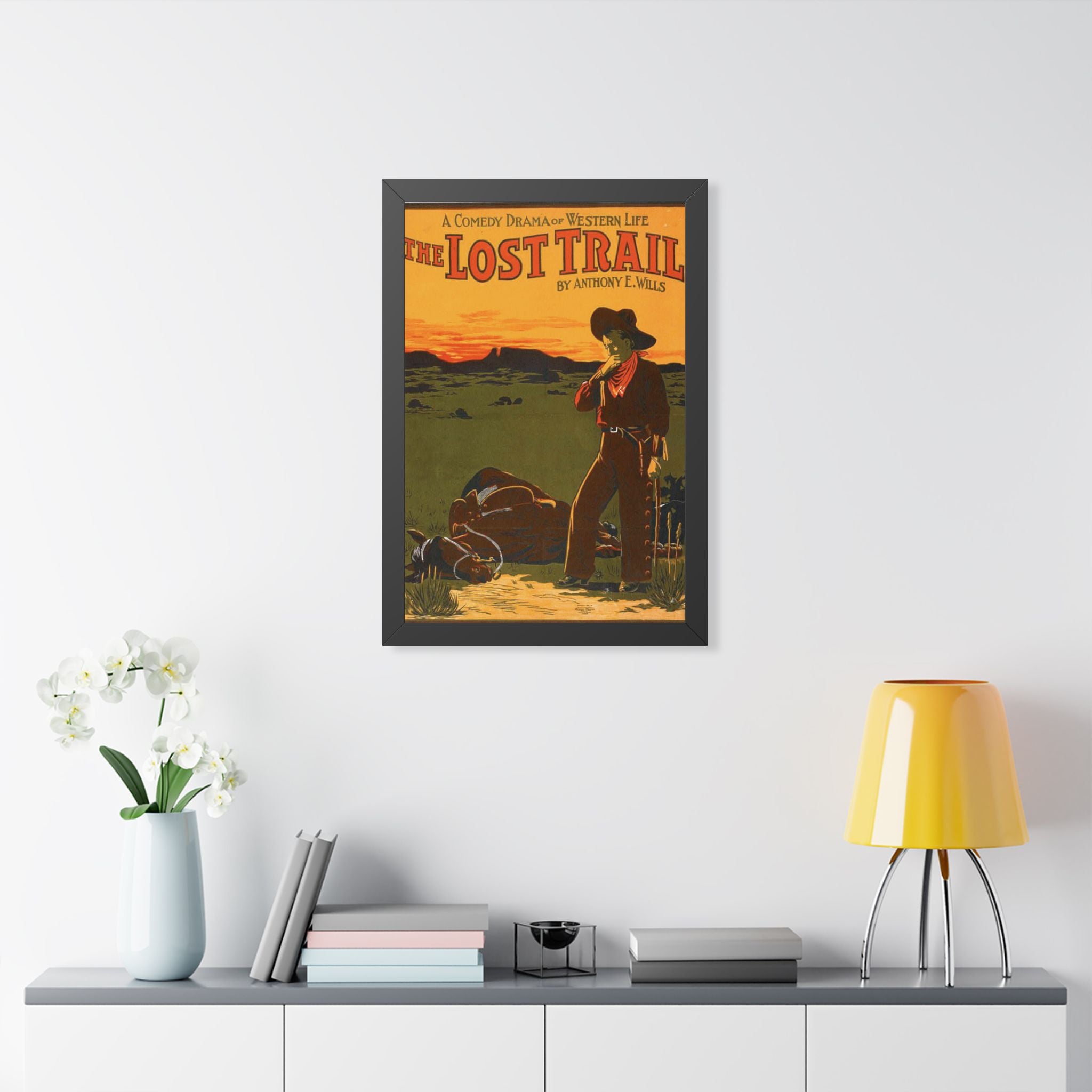 Lost Trail Sunset Framed Vintage Print