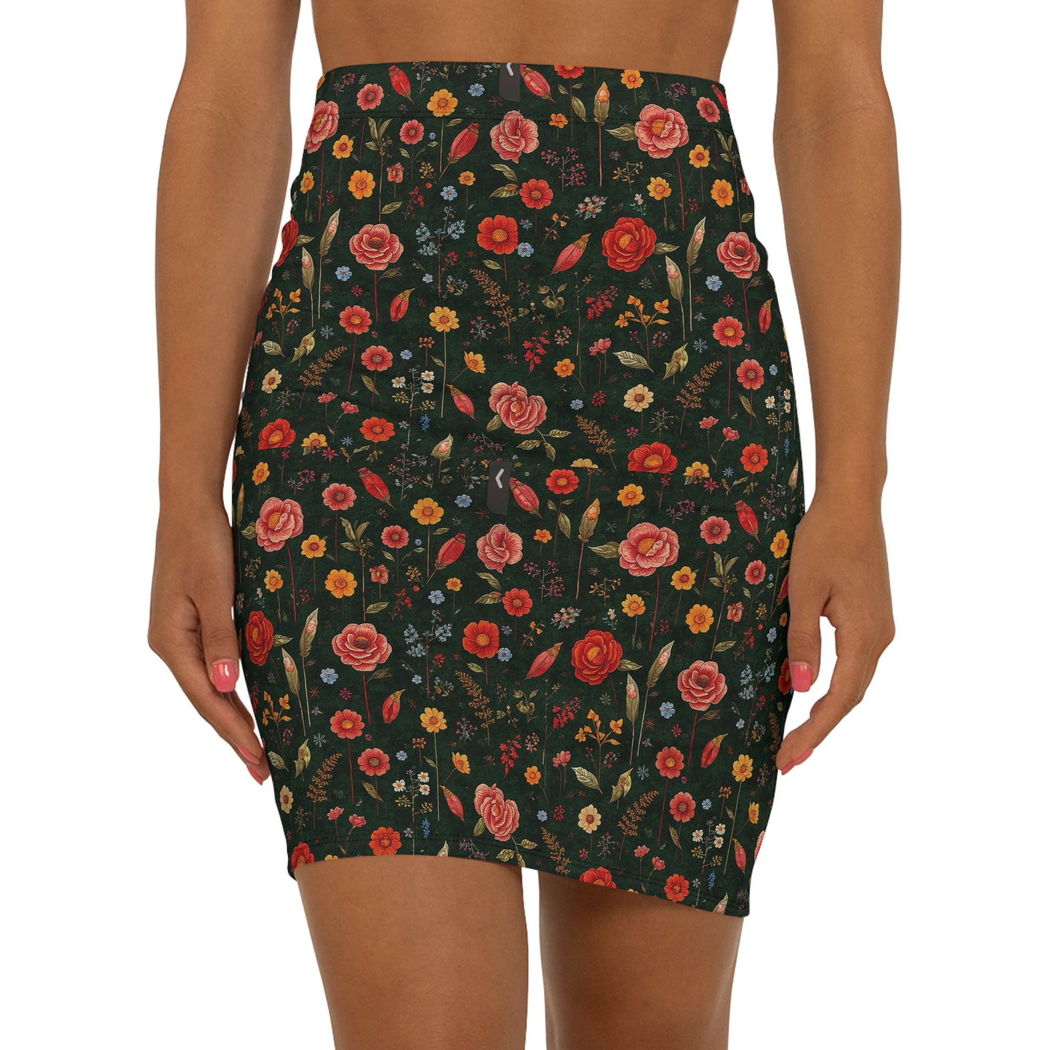Women's Mid-Waist Pencil Skirt (AOP)