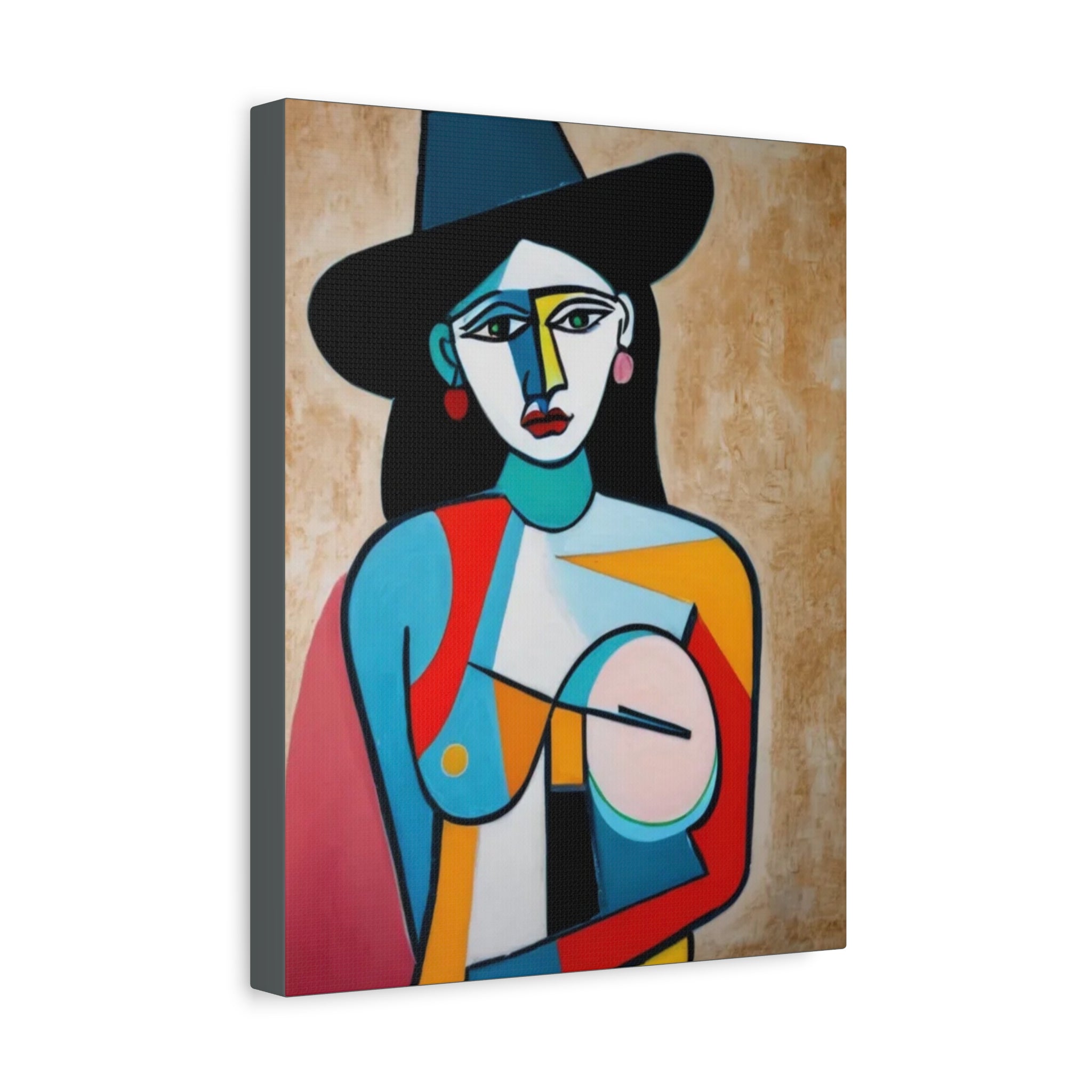 Naked Cowgirl Portrait — Original Canvas Print
