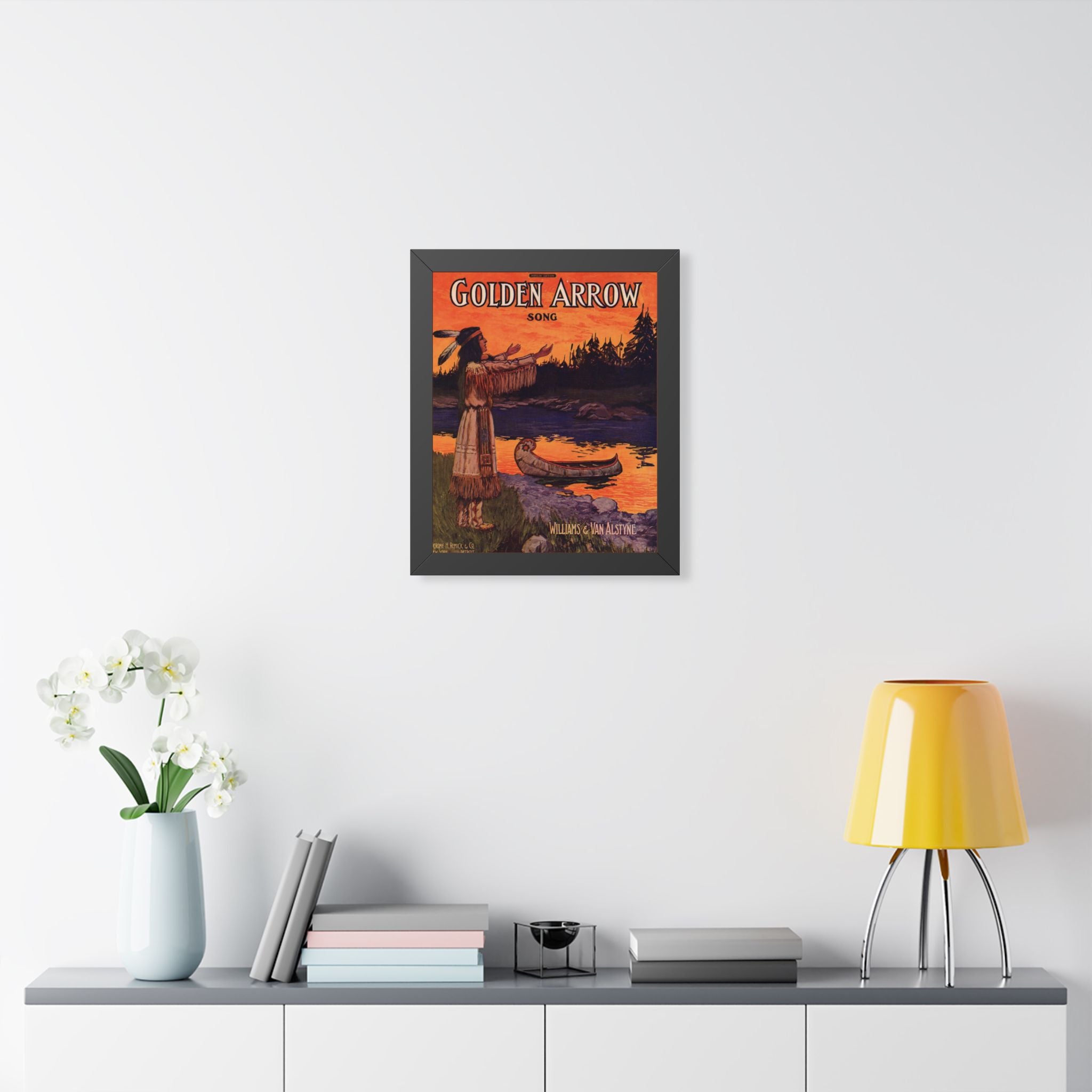 Golden Arrow Framed Vintage Print