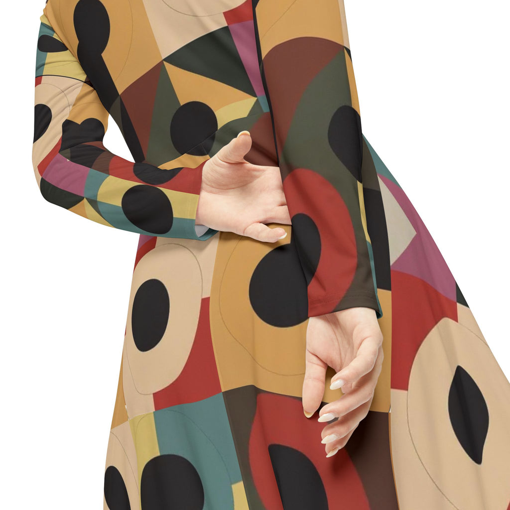 Retro Dress — Long Sleeve Dress