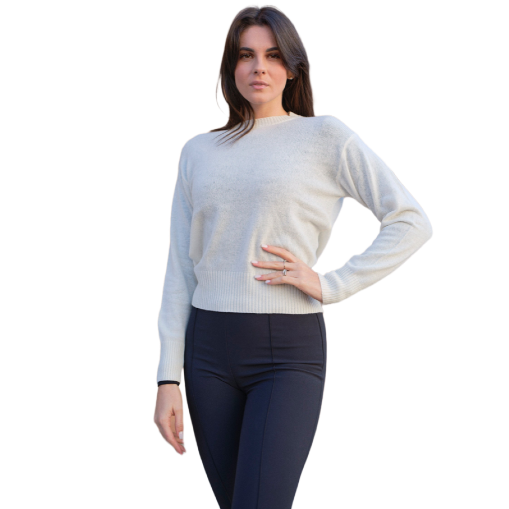 Womens Basic Cashmere Crewneck