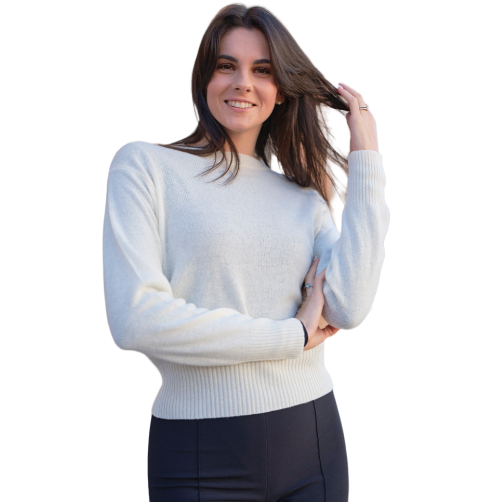 Womens Basic Cashmere Crewneck
